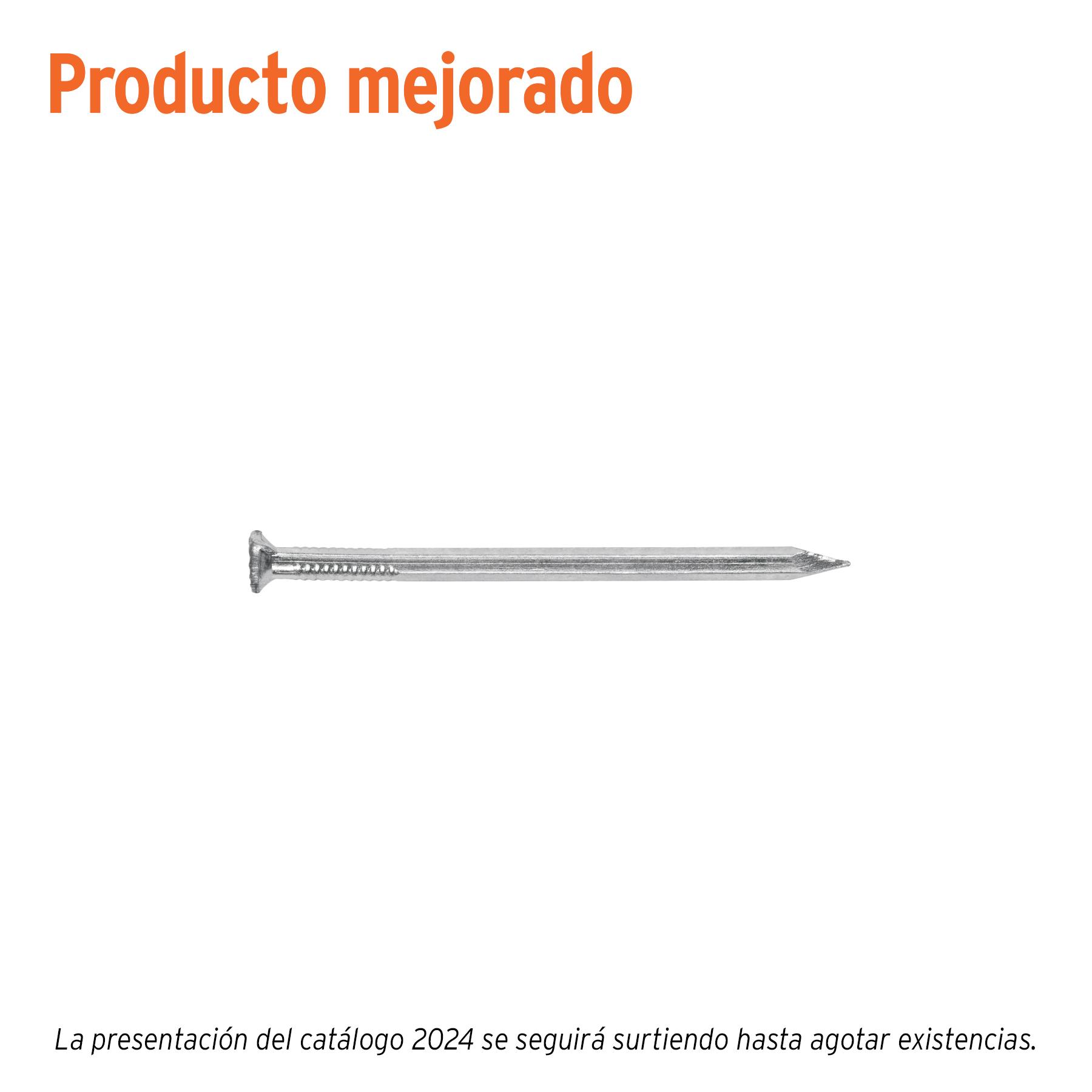 "BOLSA CON 1 KG DE CLAVOS PARA CONCRETO GALVANIZADOS 2-1/2"""