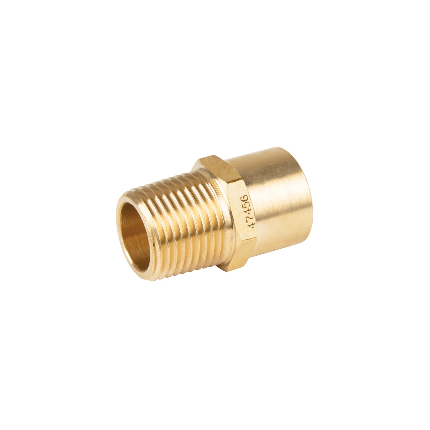 CONECTOR NPT SOLDABLE DE LATÓN, 1/2' X 3/8', FOSET