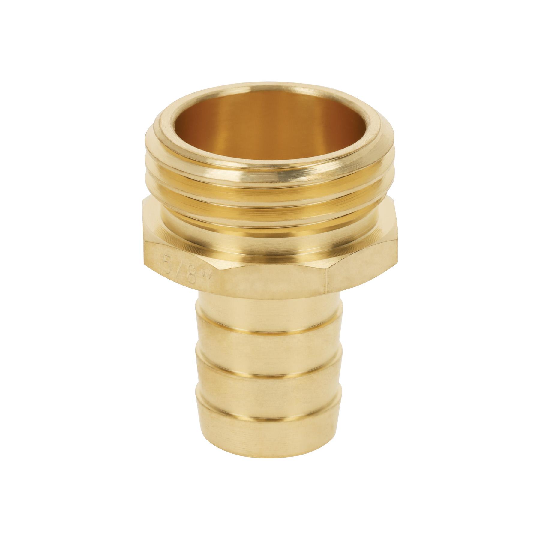 "CONECTOR 5/8"" MACHO DE LATÓN SÓLIDO PARA MANGUERA, TRUPER"