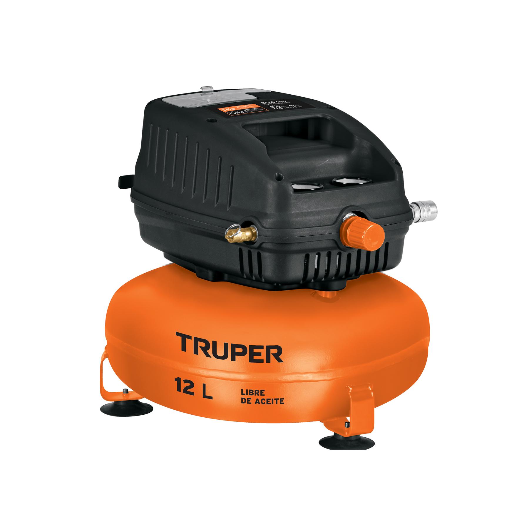 COMPRESOR LIBRE DE ACEITE, 12L, 1HP, 127V, TRUPER