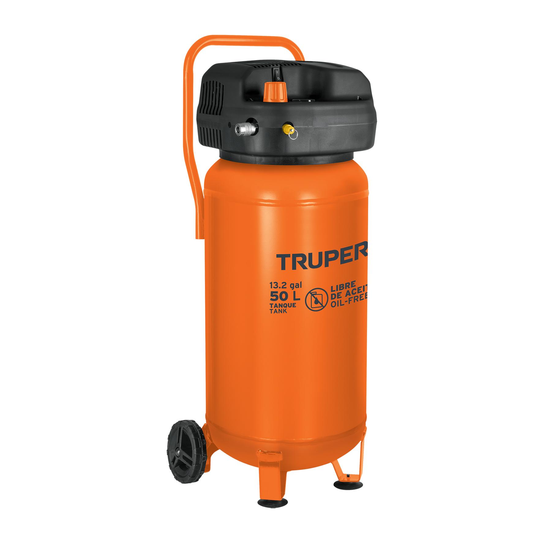 COMPRESOR LIBRE DE ACEITE, 50L, 3HP, VERTICAL, 127V, TRUPER