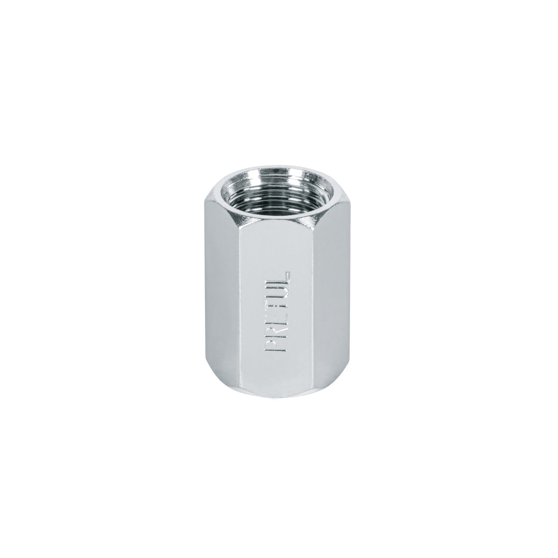 "COPLE DE ACERO, HEMBRA-HEMBRA, CUERDA 1/4"" NPT, PRETUL"