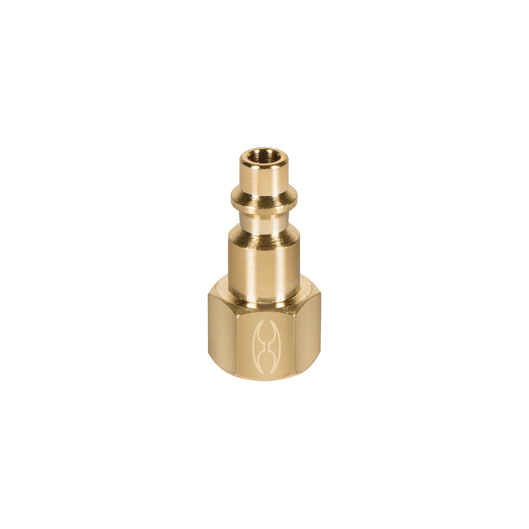 "CONECTOR RÁPIDO DE LATÓN, HEMBRA, CUERDA 1/4"" NPT, TRUPER"