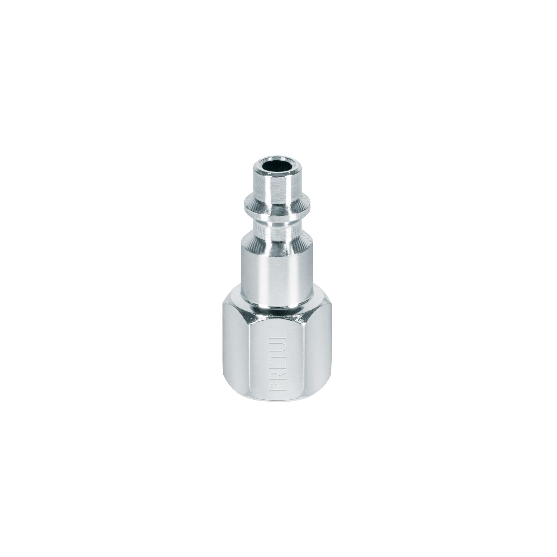 "CONECTOR RÁPIDO DE ACERO, HEMBRA, CUERDA 1/4"" NPT, PRETUL"