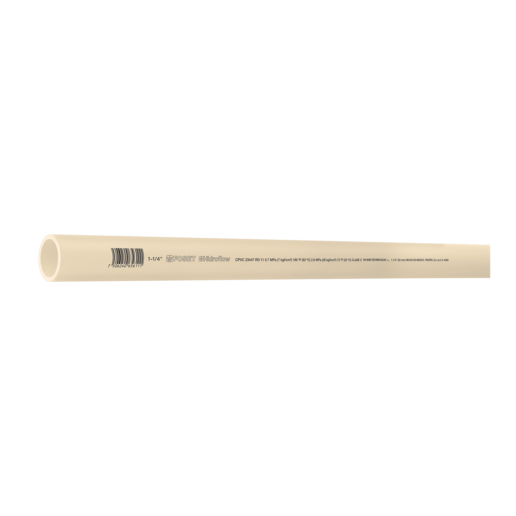 "TUBO CPVC, 1-1/4"", 3 METROS"