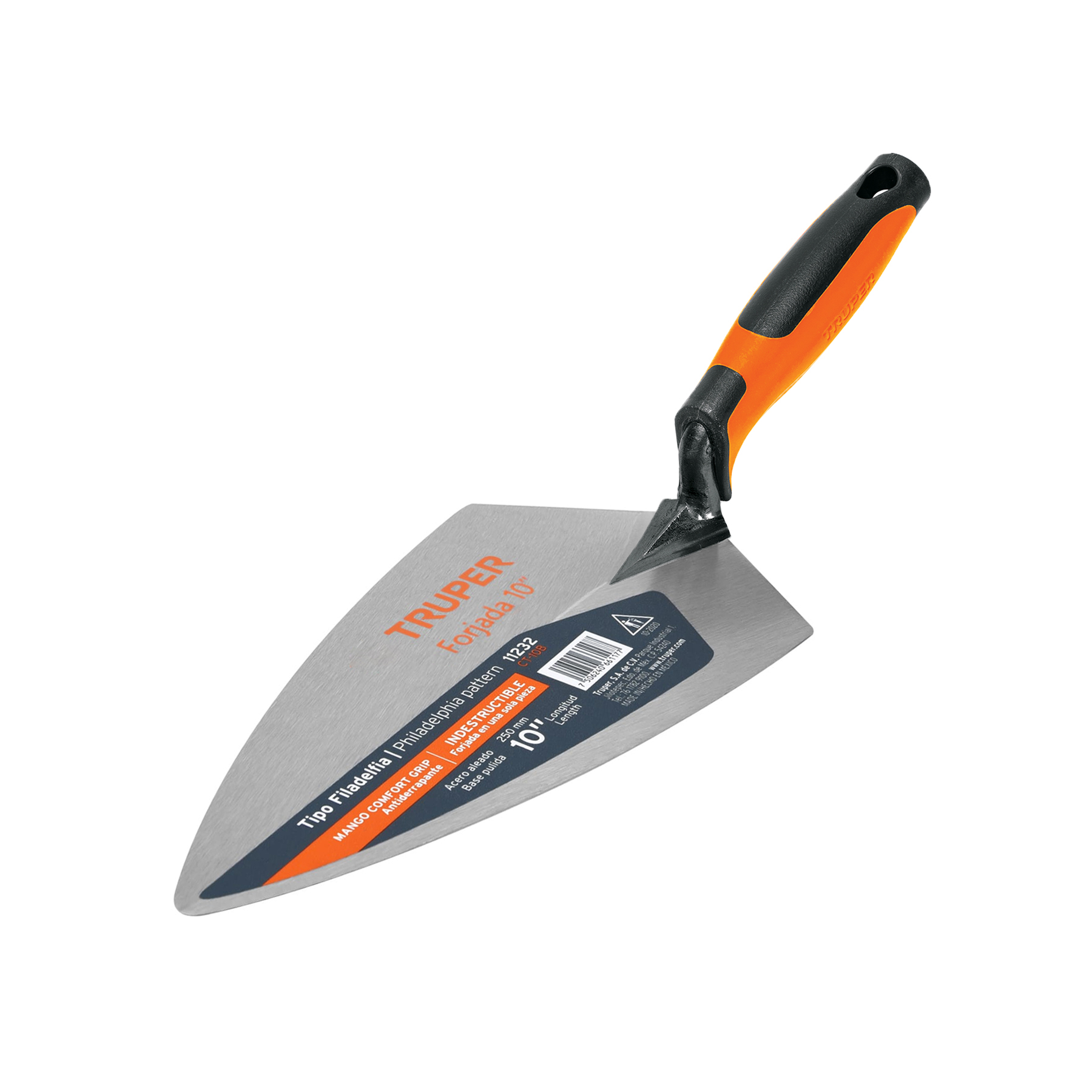 CUCHARA P/ ALBAÑIL 10' FORJADA TIPO FILADELFIA, COMFORT GRIP
