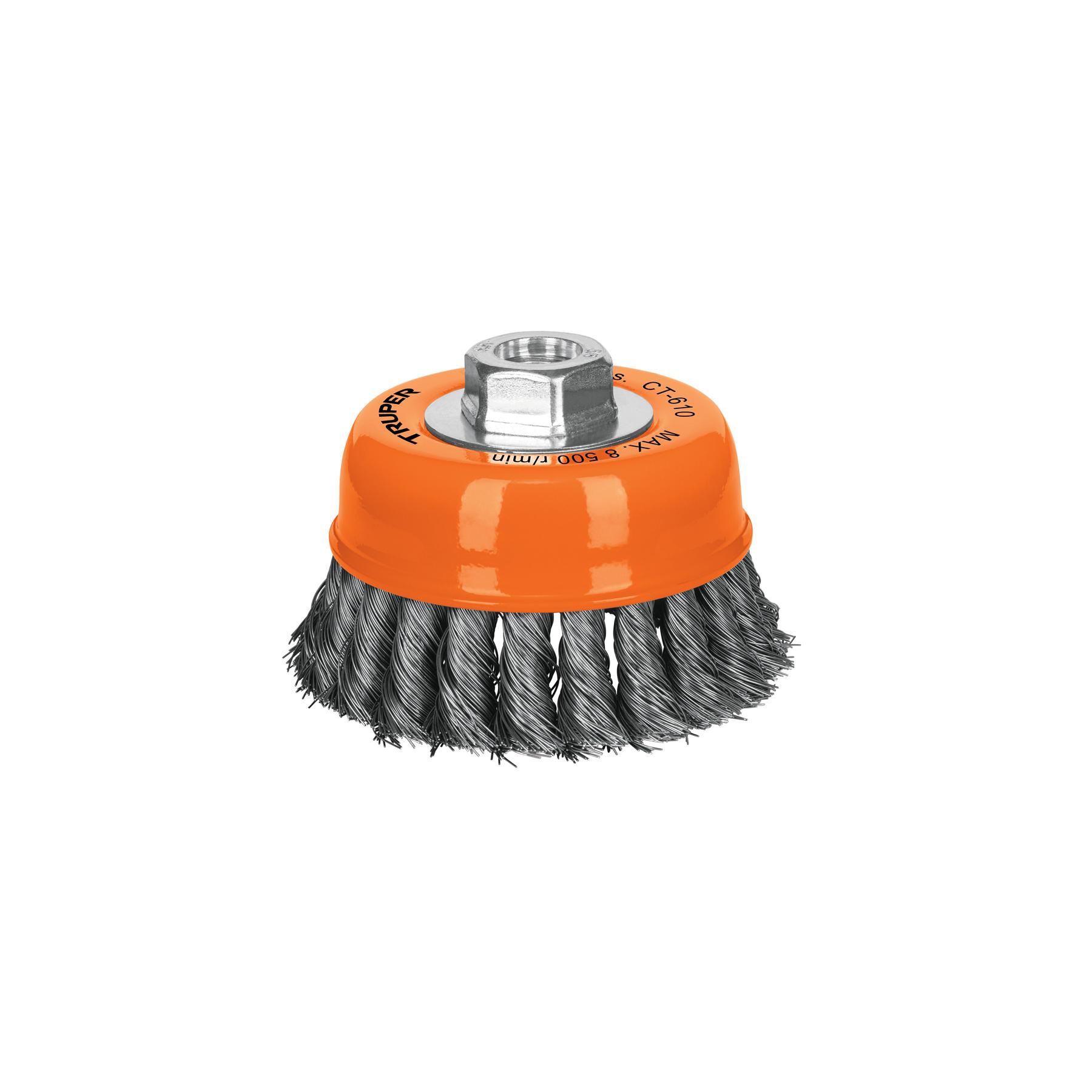 "CARDA COPA 4"" ALAMBRE TRENZADO FINO, EJE 5/8""-11, TRUPER"