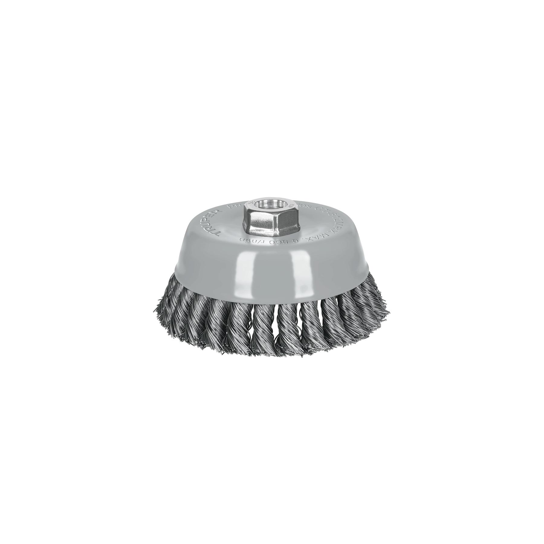 "CARDA COPA 5"" ALAMBRE TRENZADO GRUESO, MULTI-ROSCA, TRUPER"