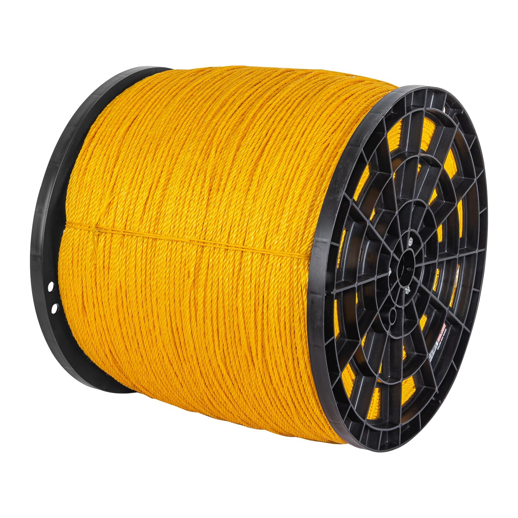 METRO DE CUERDA AMARILLA DE POLIPROPILENO 4MM, CARRETE 2380M