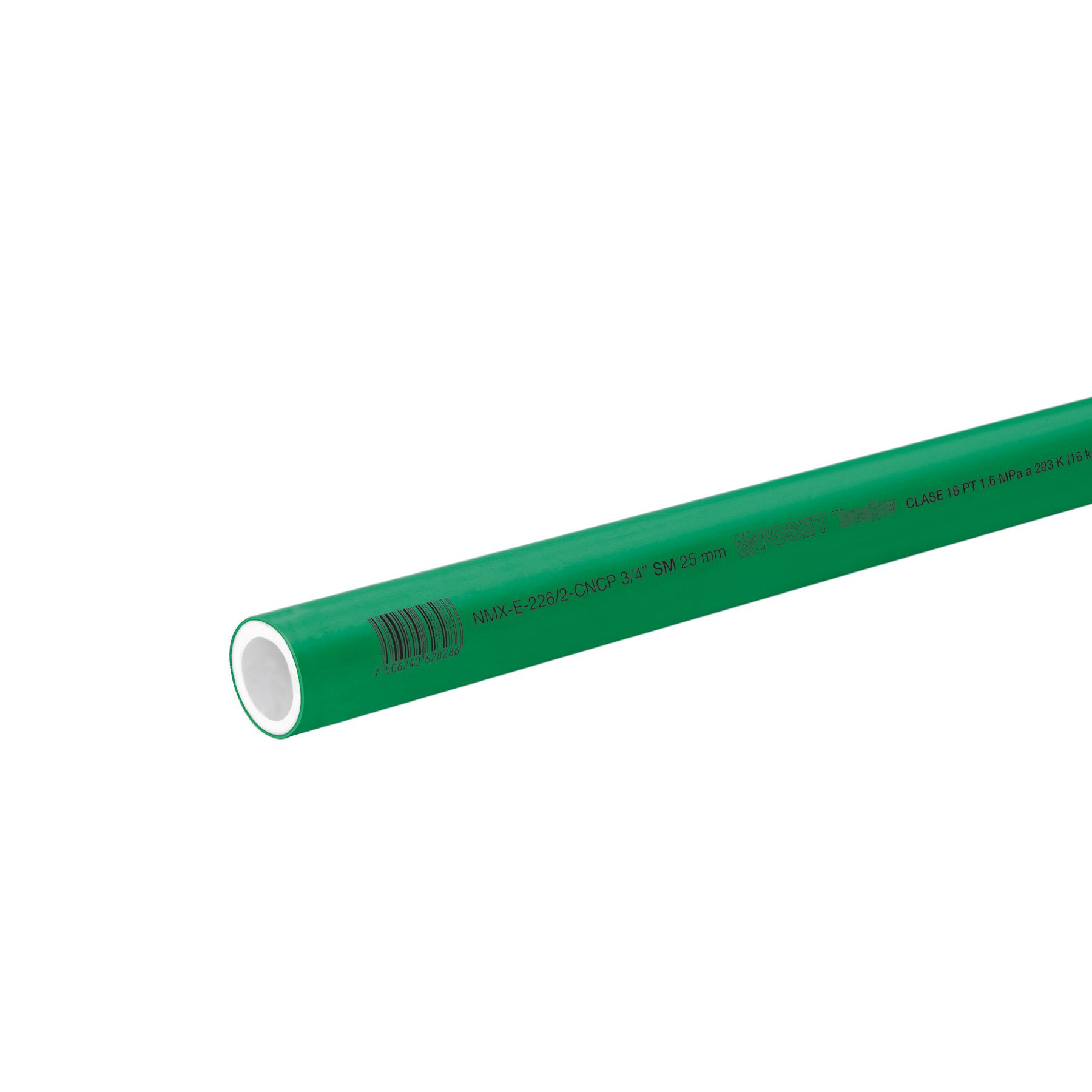 "TUBO DE PPR, 3/4"" X 4MTS"