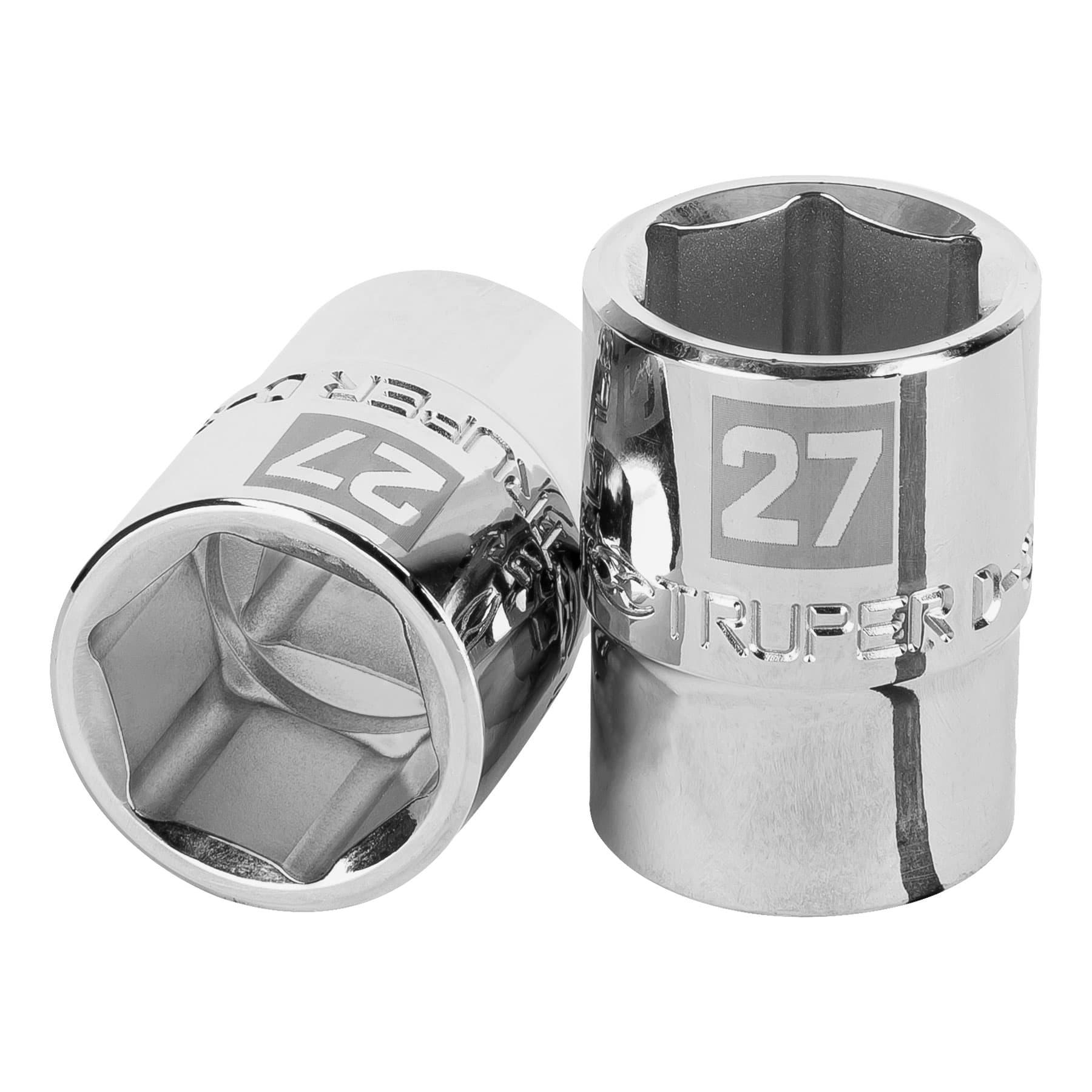 "DADO DE 27 MM, 6 PUNTAS, CUADRO 3/4"", TRUPER"