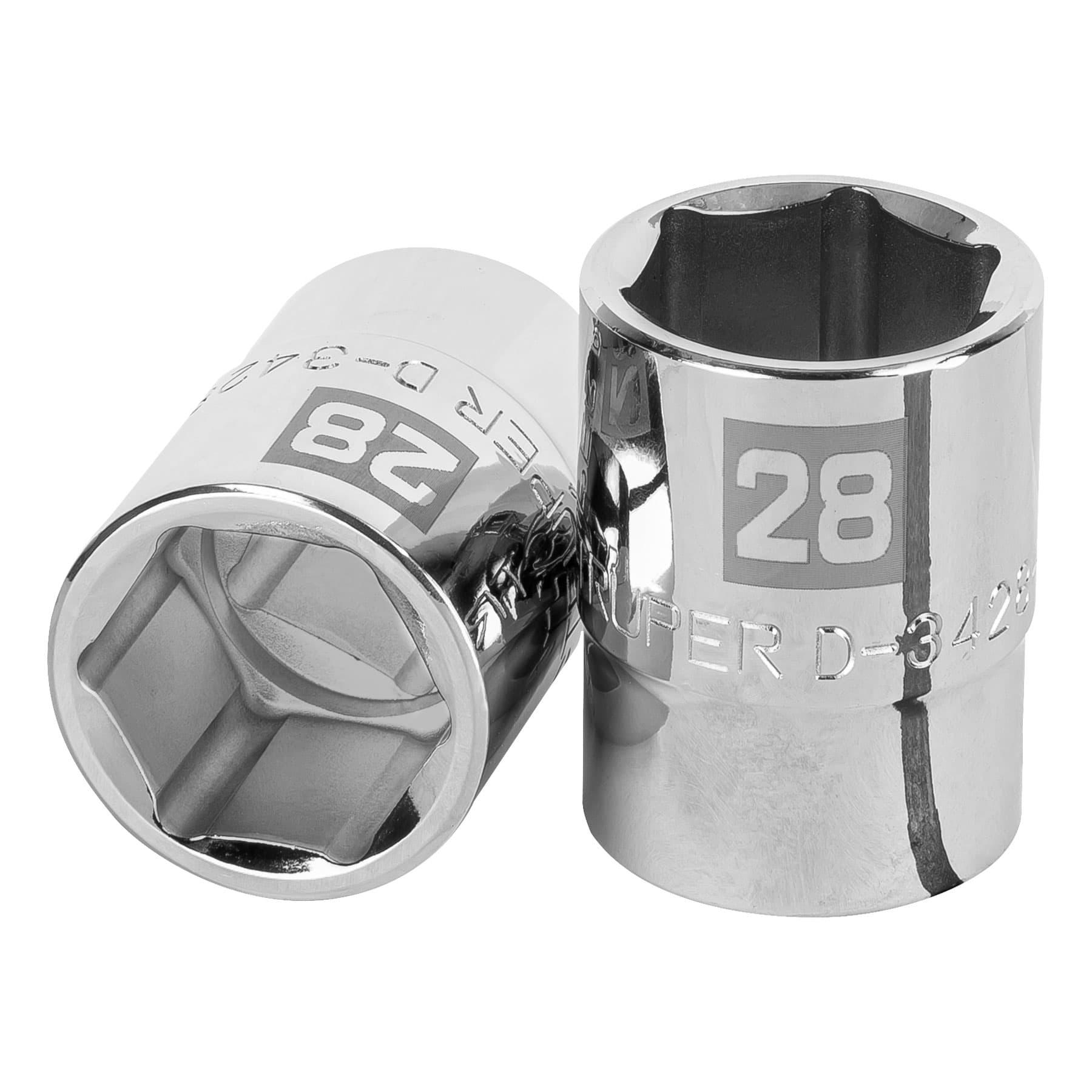 "DADO DE 28 MM, 6 PUNTAS, CUADRO 3/4"", TRUPER"