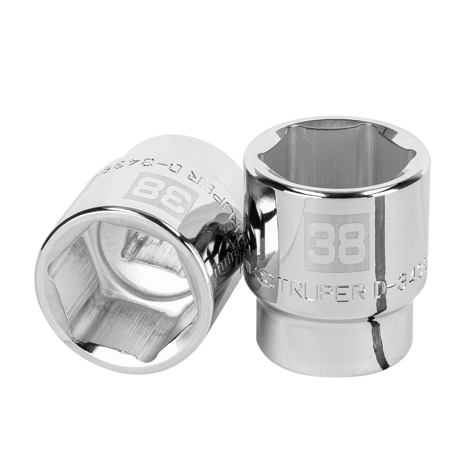 "DADO DE 38 MM, 6 PUNTAS, CUADRO 3/4"", TRUPER"