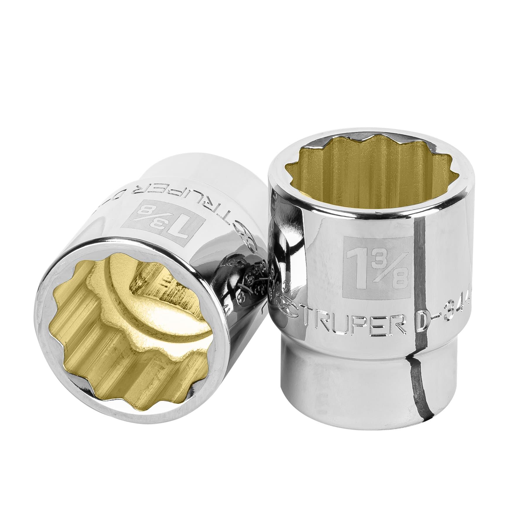"DADO DE 1-3/8"", 12 PUNTAS, CUADRO 3/4"", TRUPER"