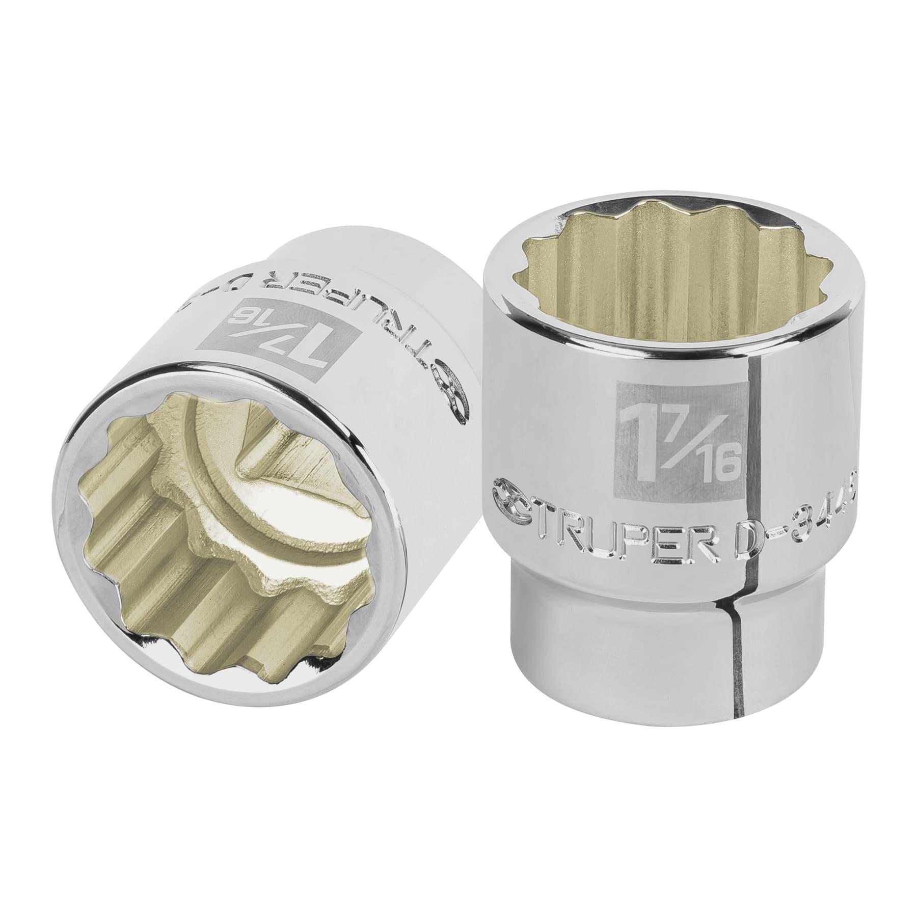 "DADO DE 1-7/16"", 12 PUNTAS, CUADRO 3/4"", TRUPER"