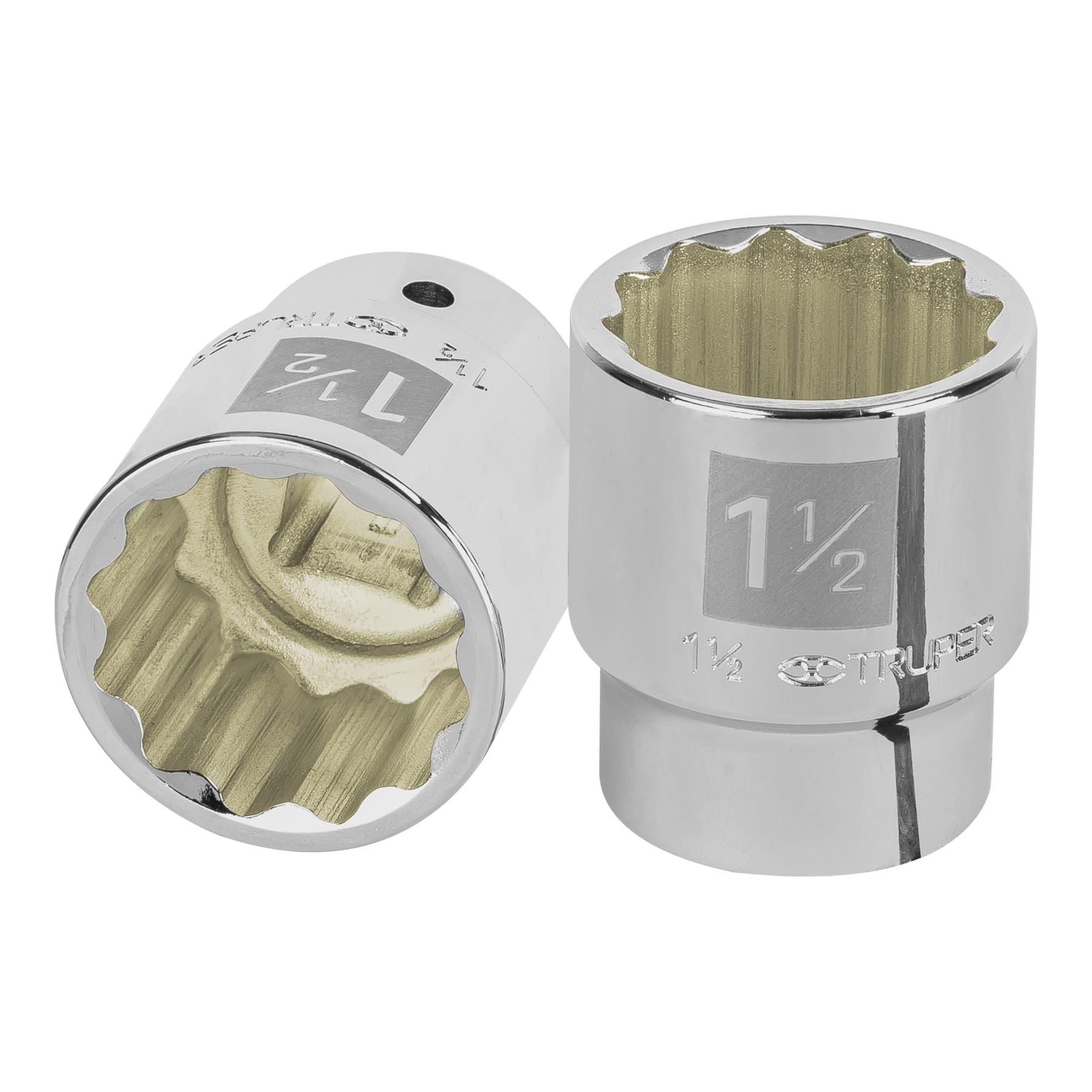 "DADO DE 1-1/2"", 12 PUNTAS, CUADRO 3/4"", TRUPER"