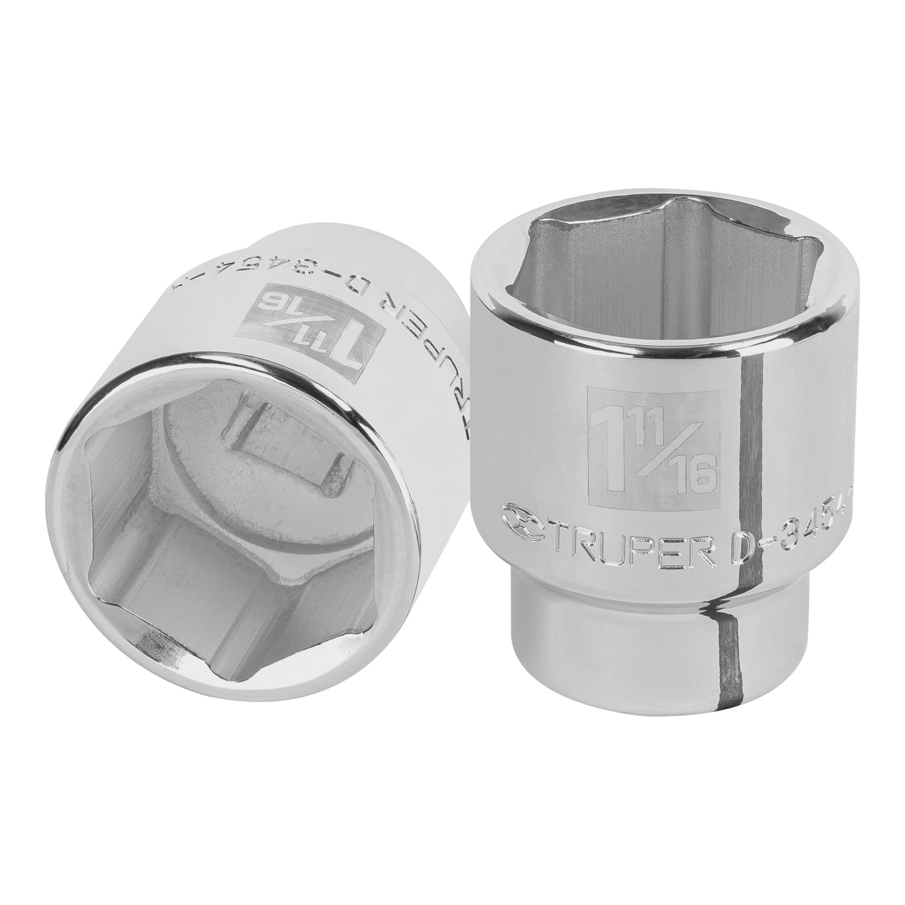 "DADO DE 1-11/16"", 6 PUNTAS, CUADRO 3/4"", TRUPER"