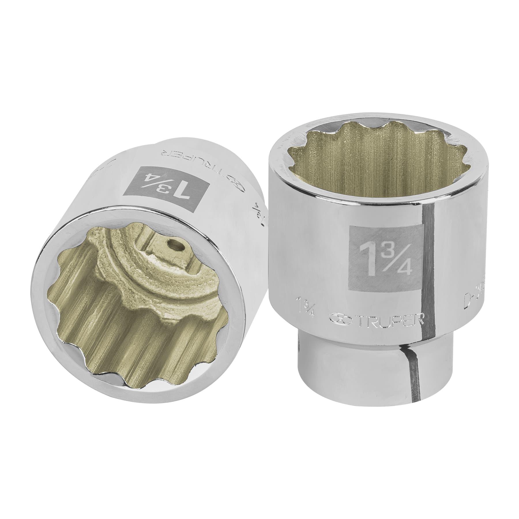 "DADO DE 1-3/4"", 12 PUNTAS, CUADRO 3/4"", TRUPER"