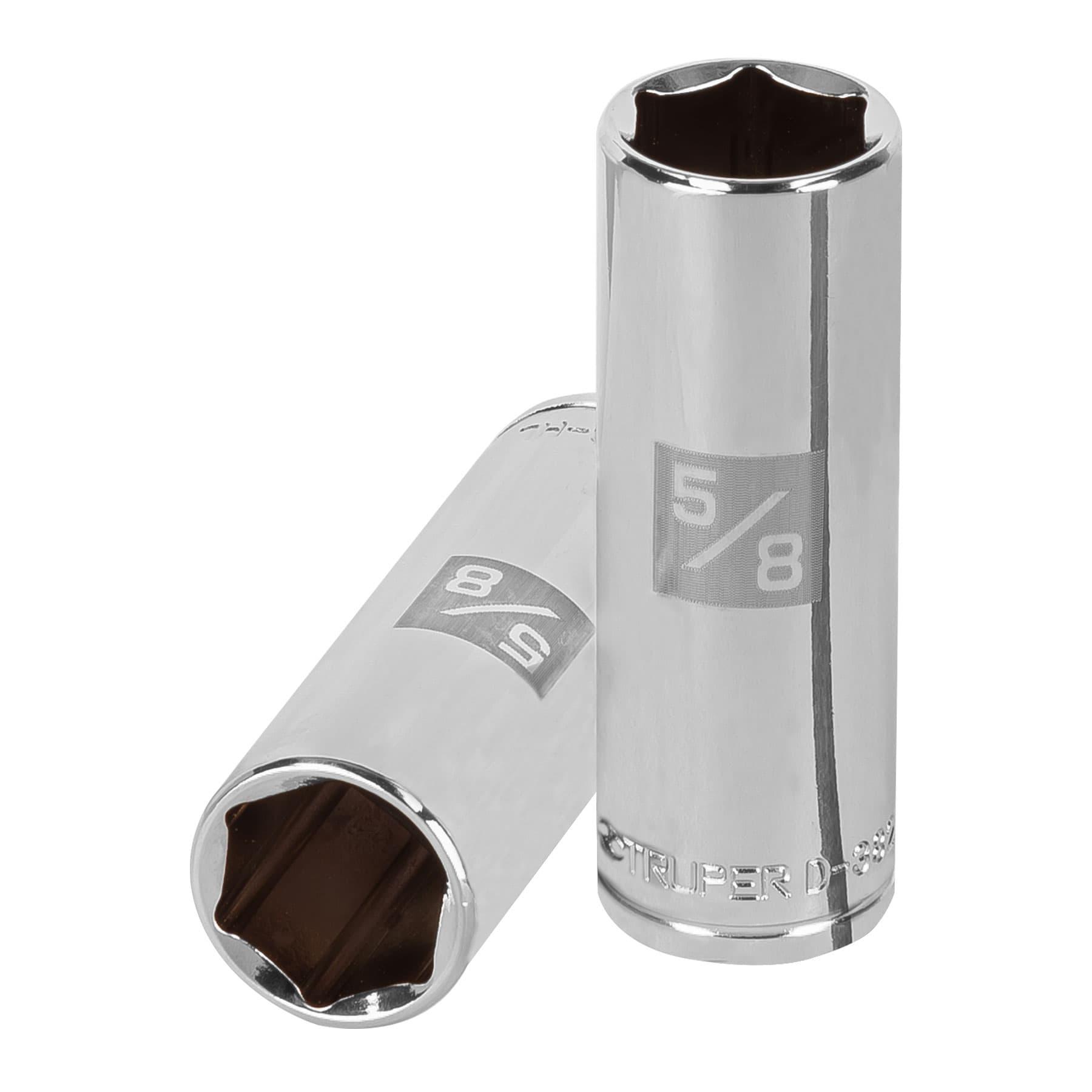 "DADO LARGO DE 5/8"", 6 PUNTAS, CUADRO 3/8"", TRUPER"