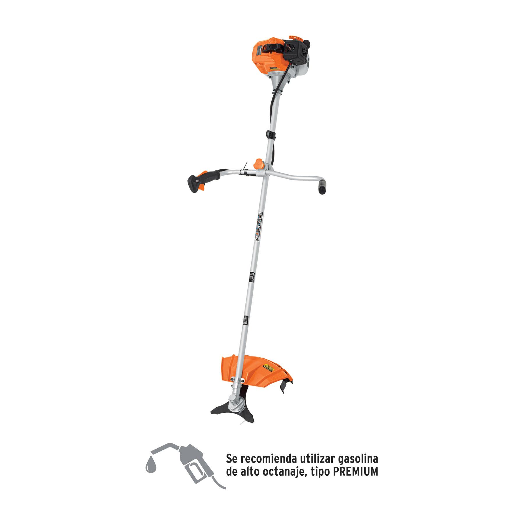 "DESMALEZADORA A GASOLINA 33 CC MANGO TIPO ""BICI"", 18"" CORTE"