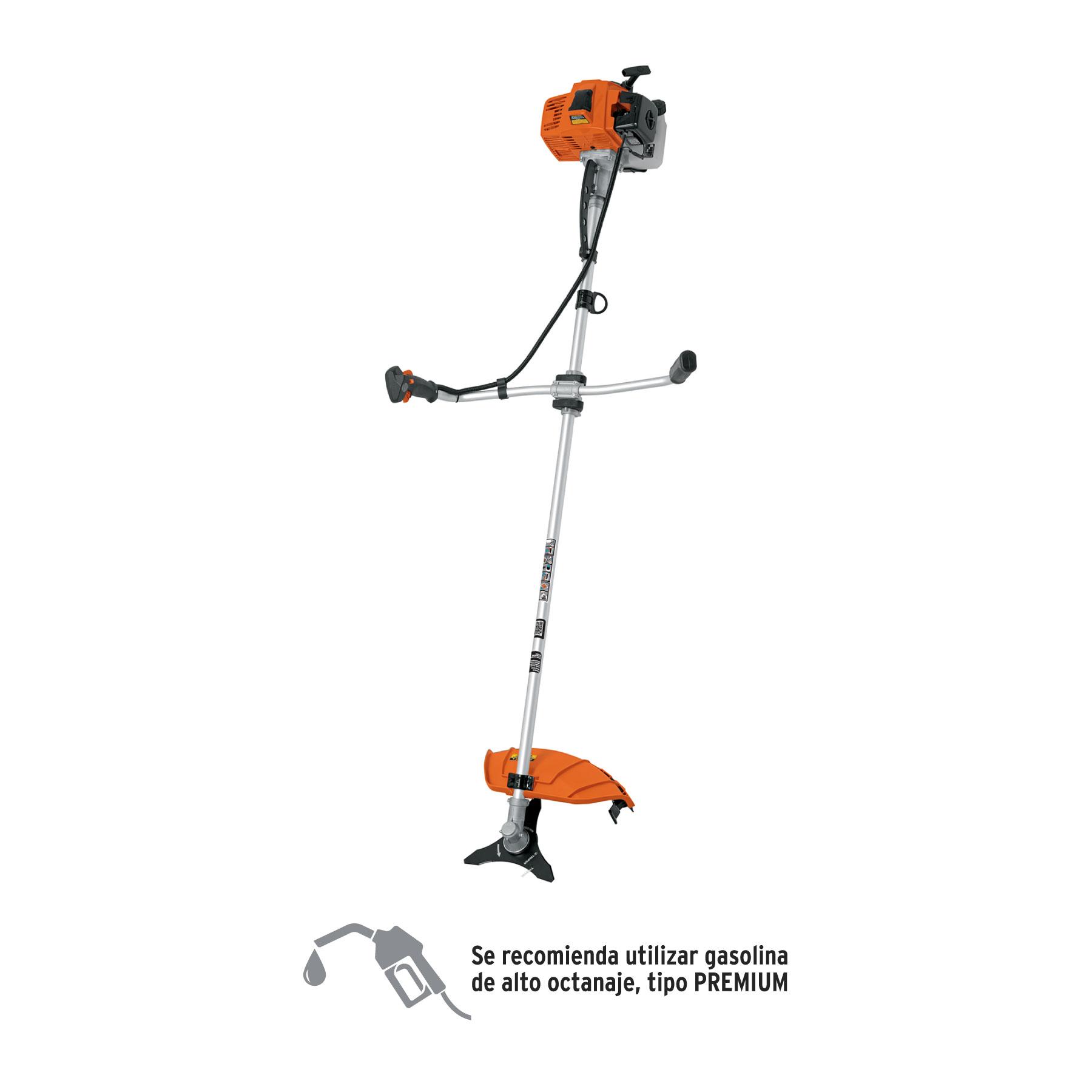 "DESMALEZADORA A GASOLINA 63 CC MANGO TIPO ""BICI"", 17"" CORTE"