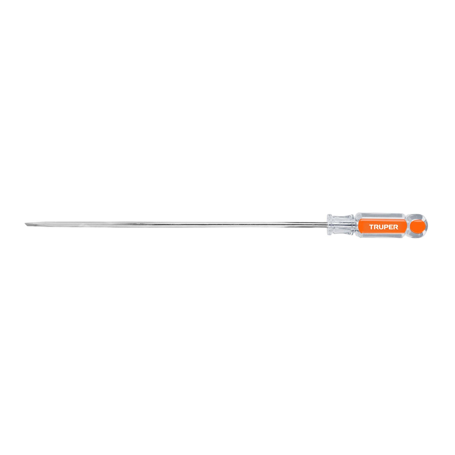 "DESARMADOR CABINET 1/4"" X 12"" MANGO DE ACETATO, TRUPER"