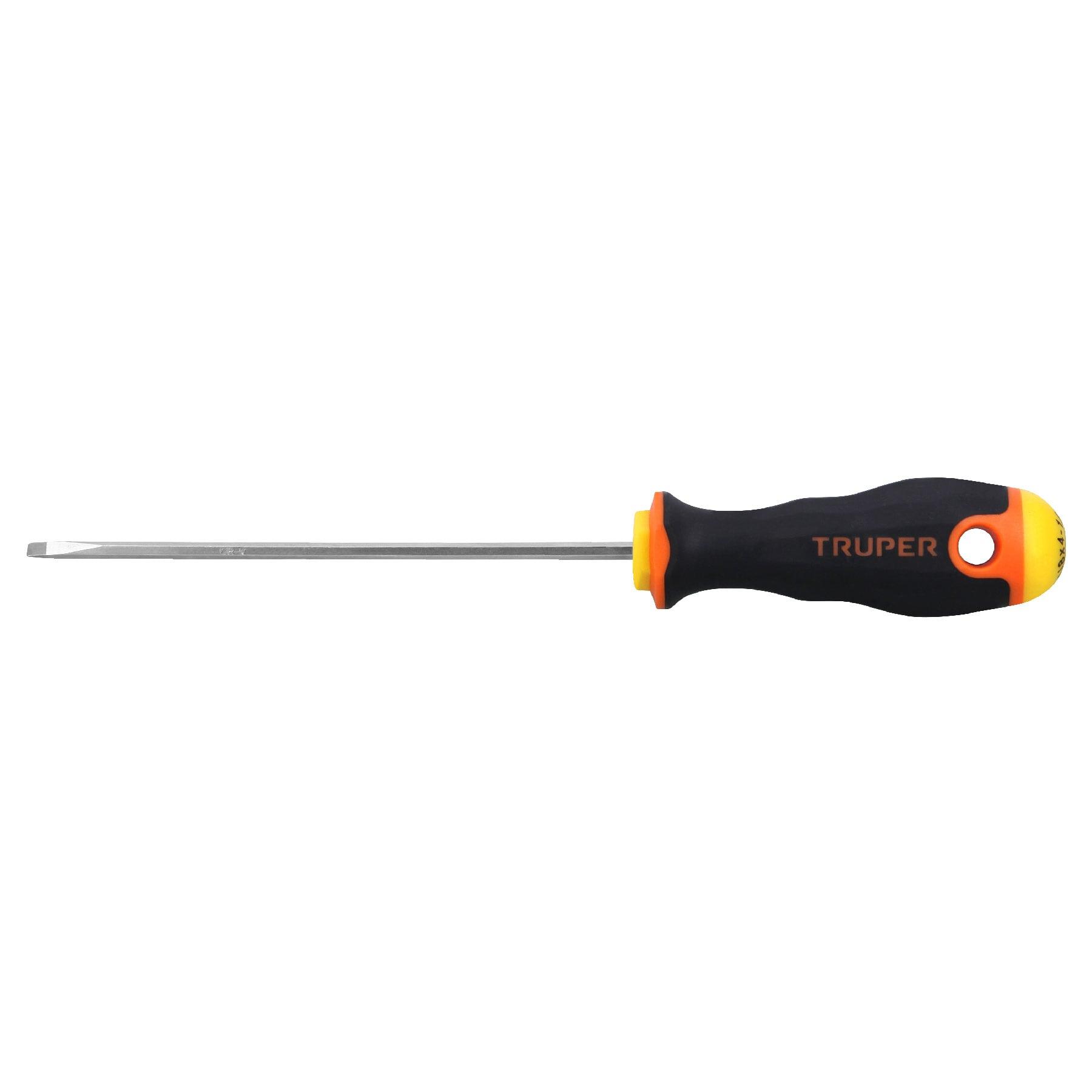 "DESARMADOR CABINET 1/8"" X 4-1/2"" MANGO COMFORT GRIP, TRUPER"