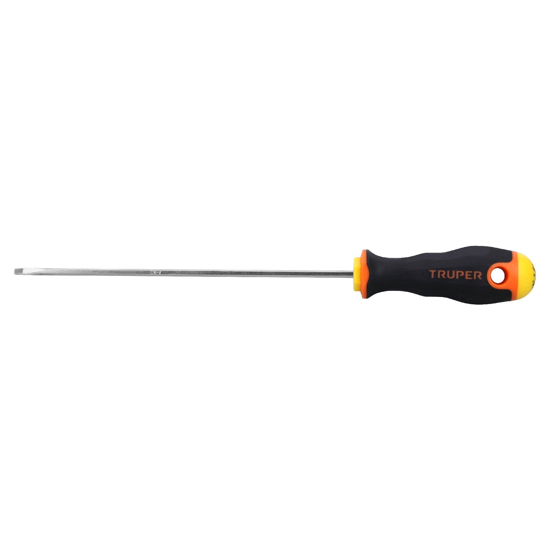 "DESARMADOR CABINET 1/8"" X 6"" MANGO COMFORT GRIP, TRUPER"