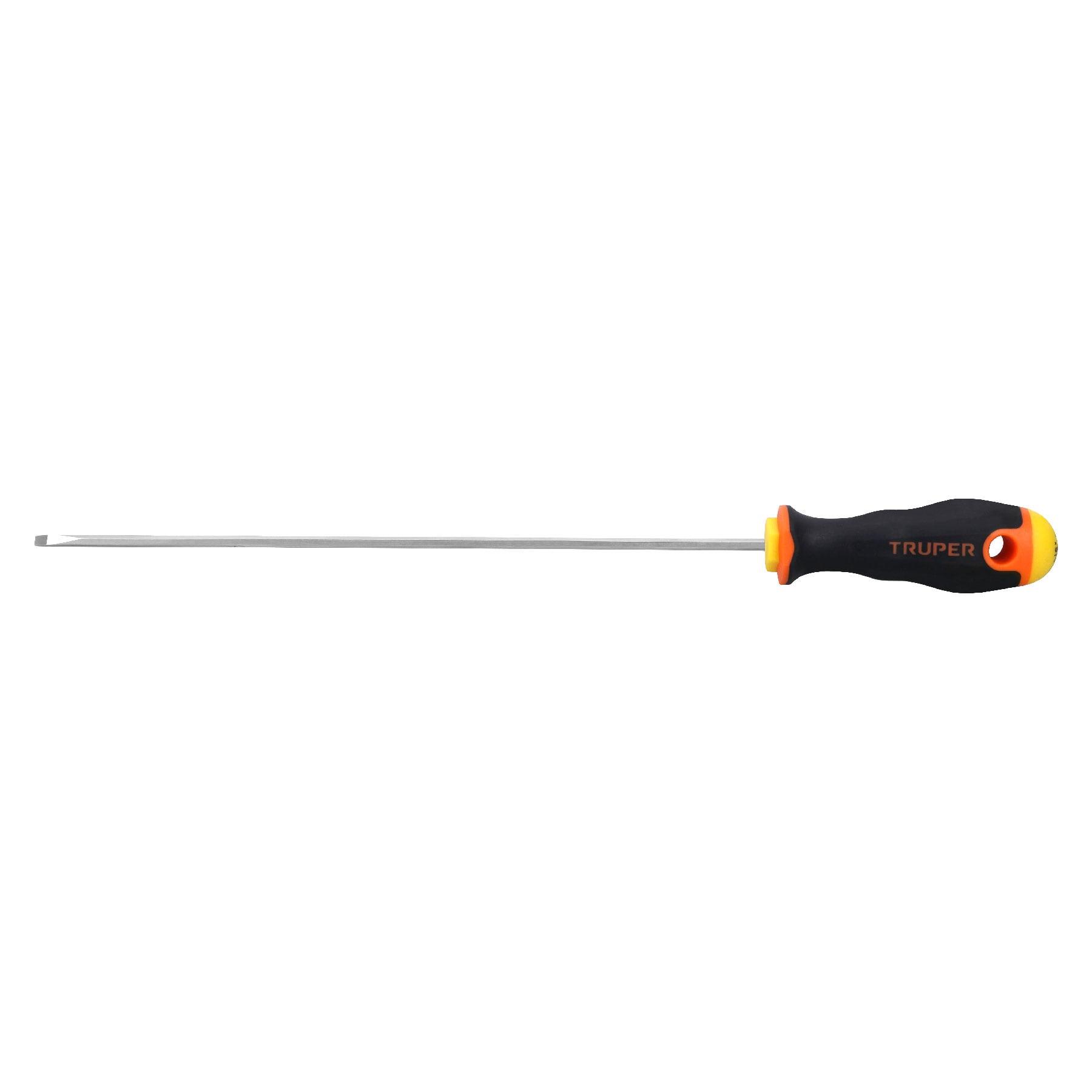 "DESARMADOR CABINET 1/8"" X 8"" MANGO COMFORT GRIP, TRUPER"