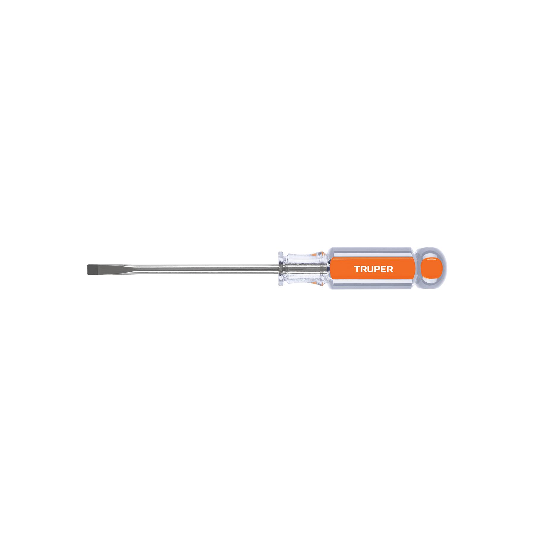 "DESARMADOR CABINET 3/16"" X 4"" MANGO DE ACETATO, TRUPER"