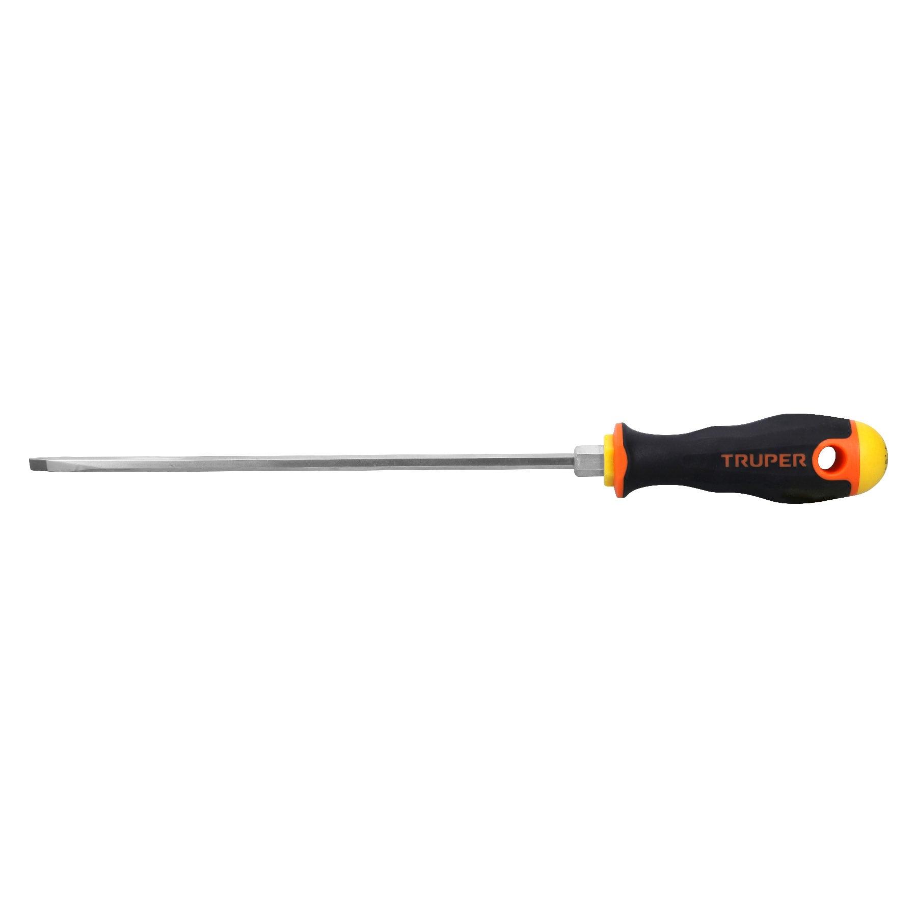 "DESARMADOR CABINET 3/16"" X 8"" MANGO COMFORT GRIP, TRUPER"