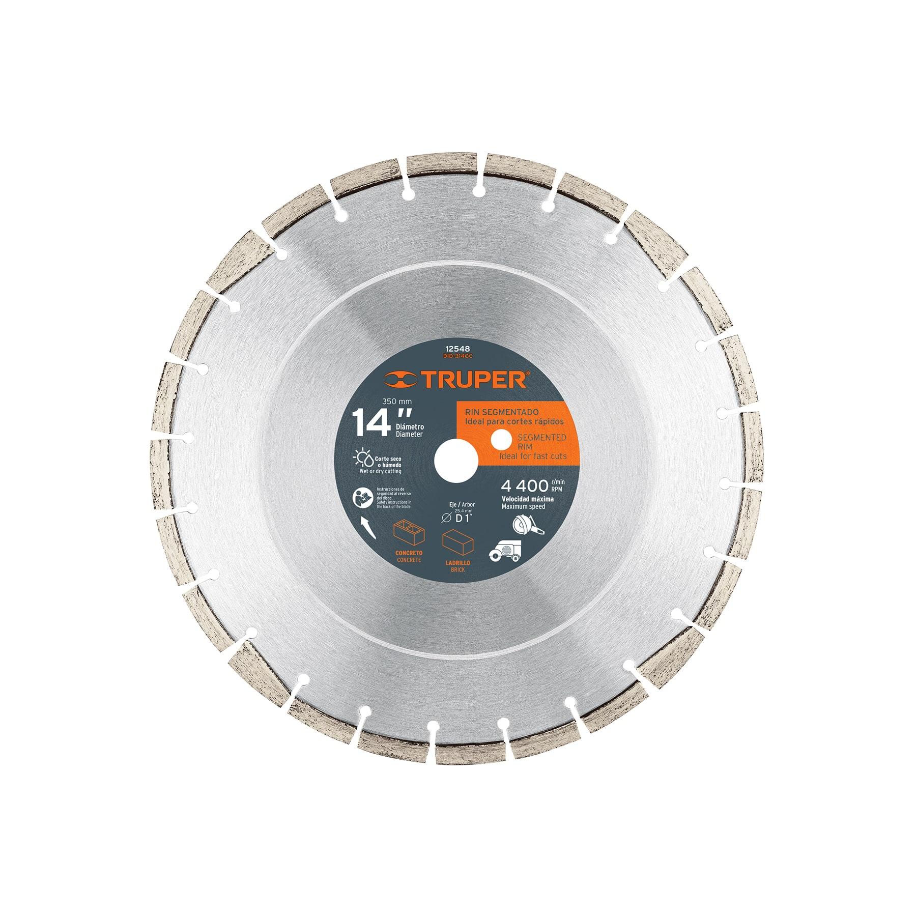 "DISCO DE DIAMANTE DE 14"" X 2.8 MM, CORTE LADRILLO Y CONCRETO"