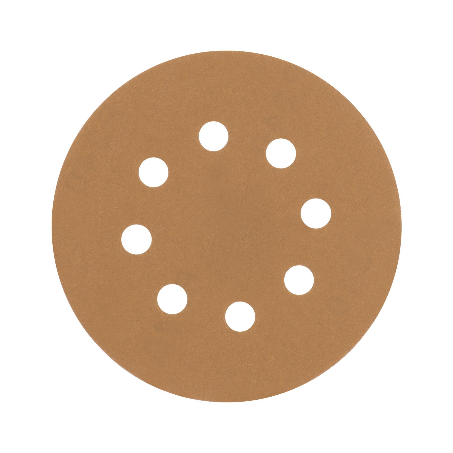 "PAQUETE C/5 DISCOS DE LIJA 5"" GRANO 180, 8 PERFORACIONES"
