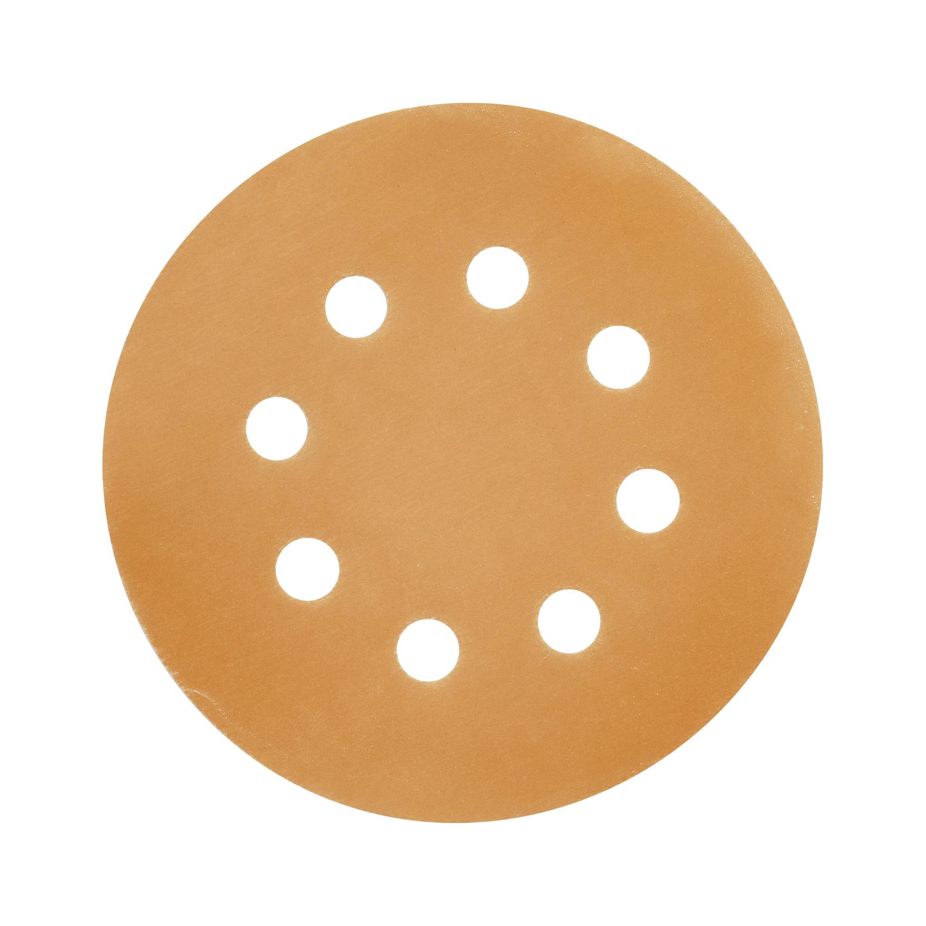 "PAQUETE C/5 DISCOS DE LIJA 5"" GRANO 400, 8 PERFORACIONES"