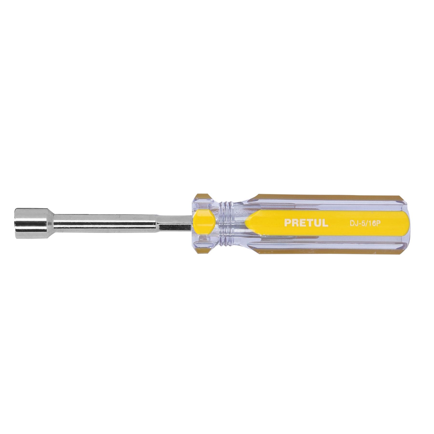 "DESARMADOR DE CAJA 5/16"" MANGO DE PVC, PRETUL"