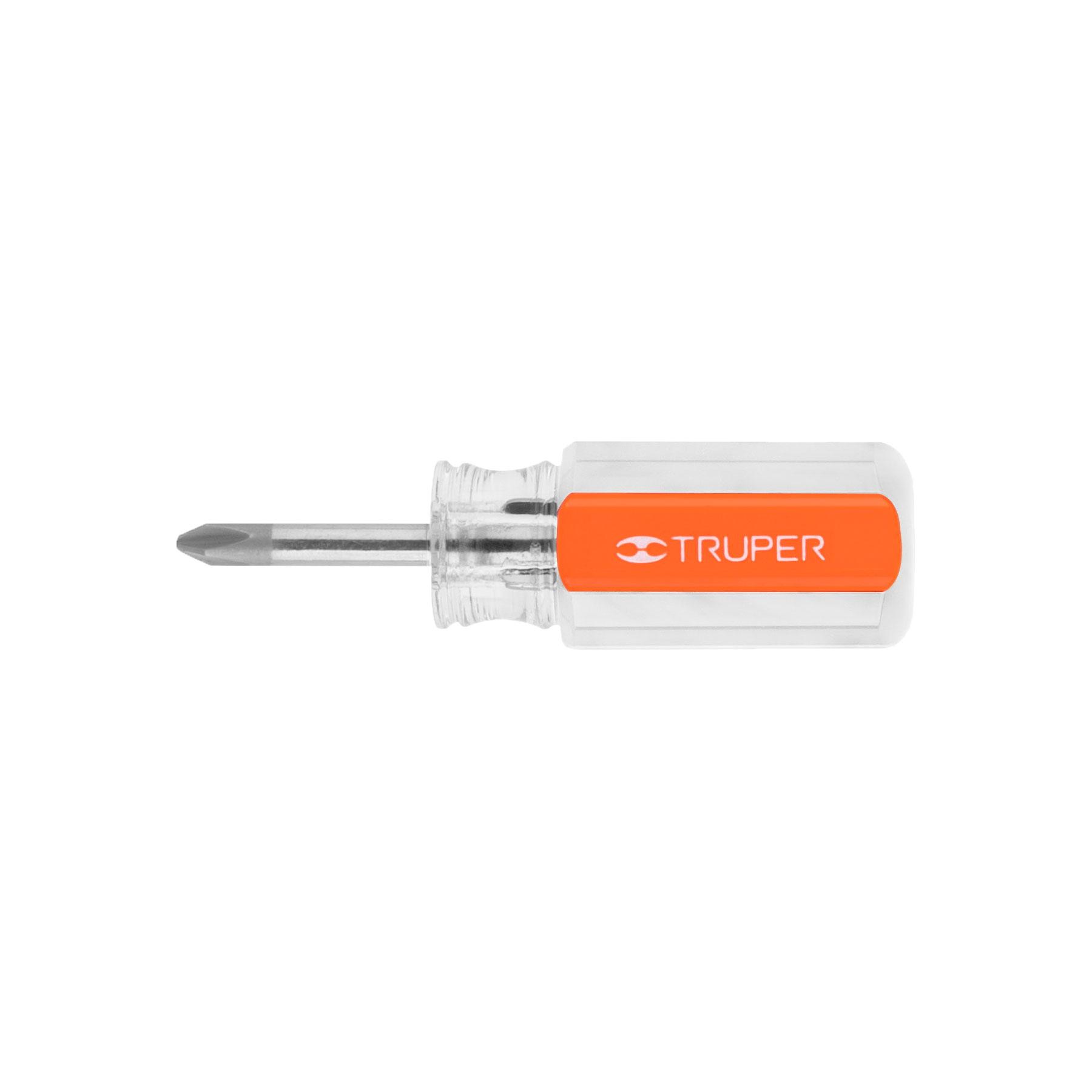 "DESARMADOR DE CRUZ 1/4"" X 1-1/2"" MANGO DE ACETATO, TRUPER"