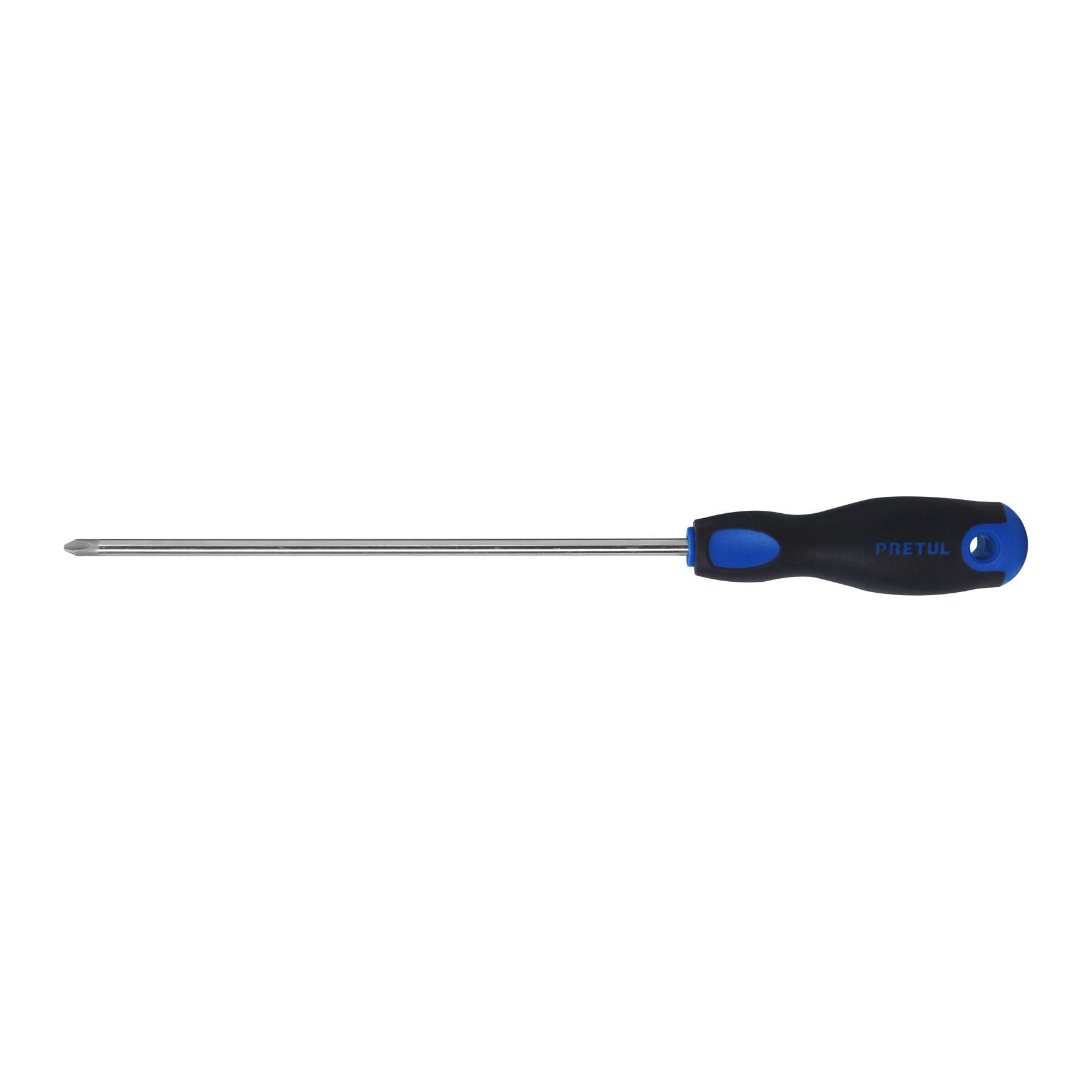 "DESARMADOR DE CRUZ 1/4"" X 8"" MANGO COMFORT GRIP, PRETUL"