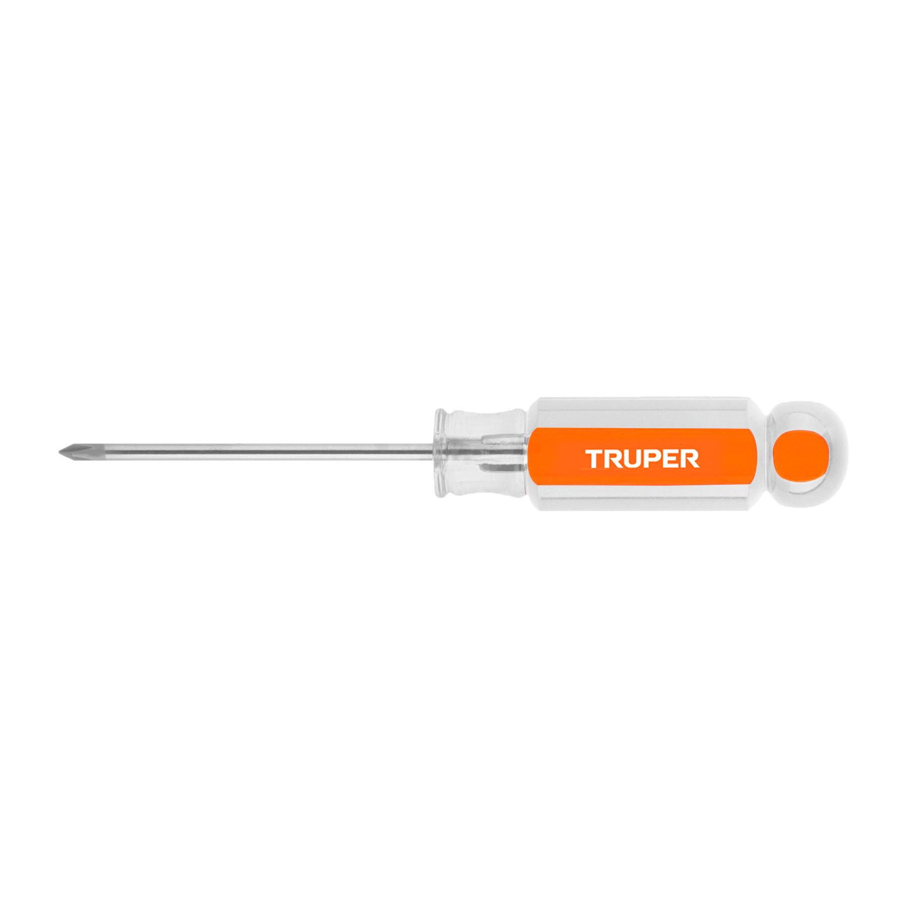 "DESARMADOR DE CRUZ 1/8"" X 2-1/2"" MANGO DE ACETATO, TRUPER"