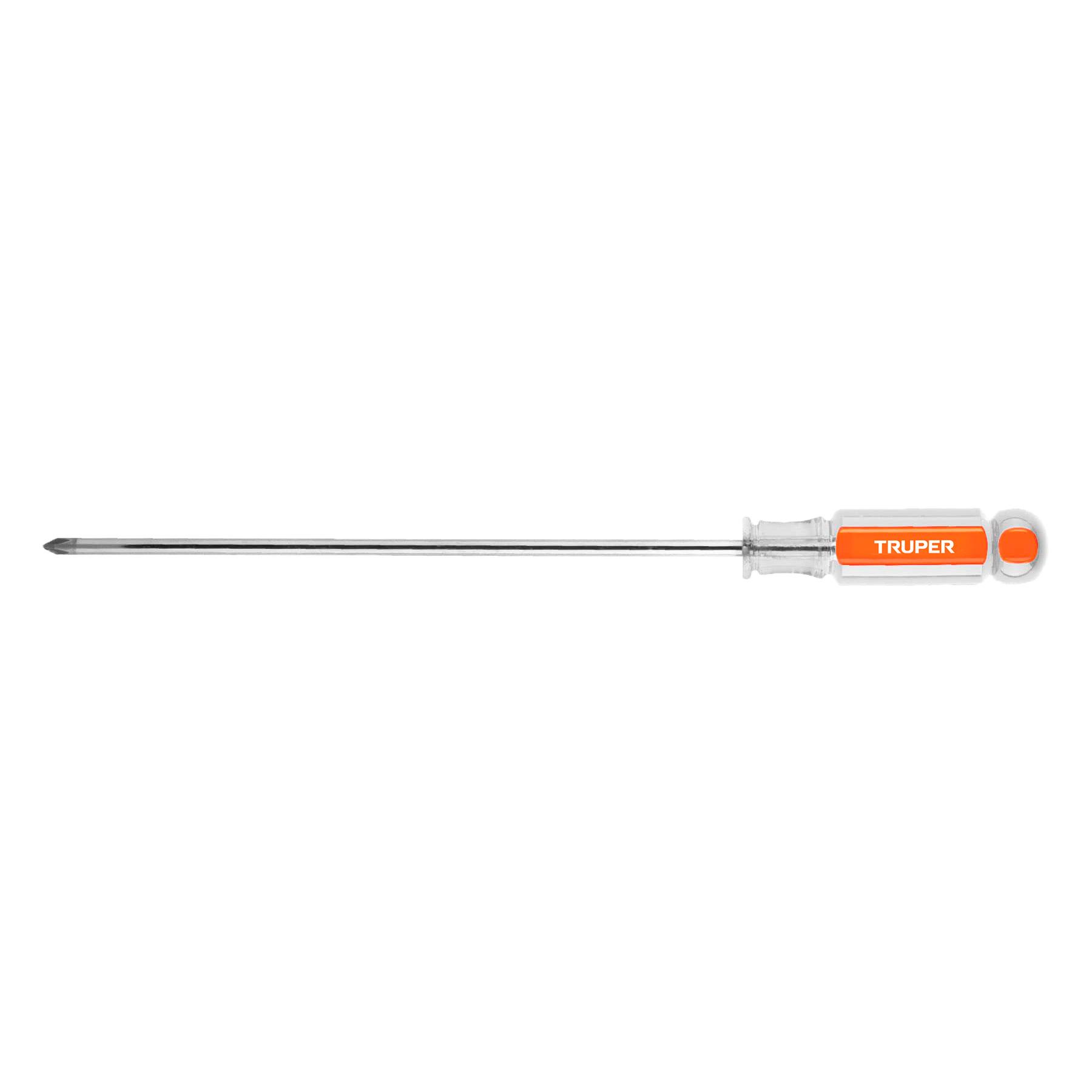 "DESARMADOR DE CRUZ 3/16"" X 8"" MANGO DE ACETATO, TRUPER"