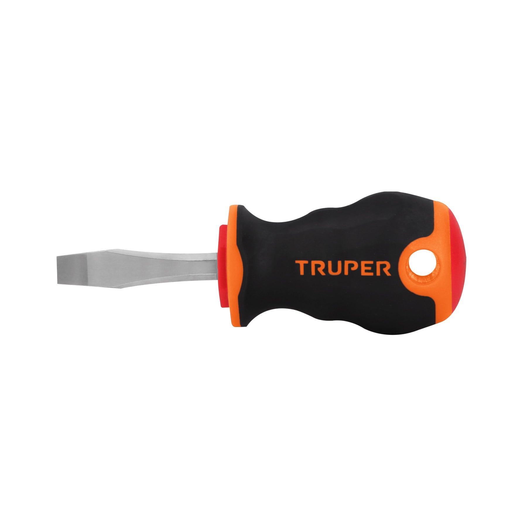 "DESARMADOR PLANO 1/4"" X 1-1/2"" MANGO COMFORT GRIP, TRUPER"