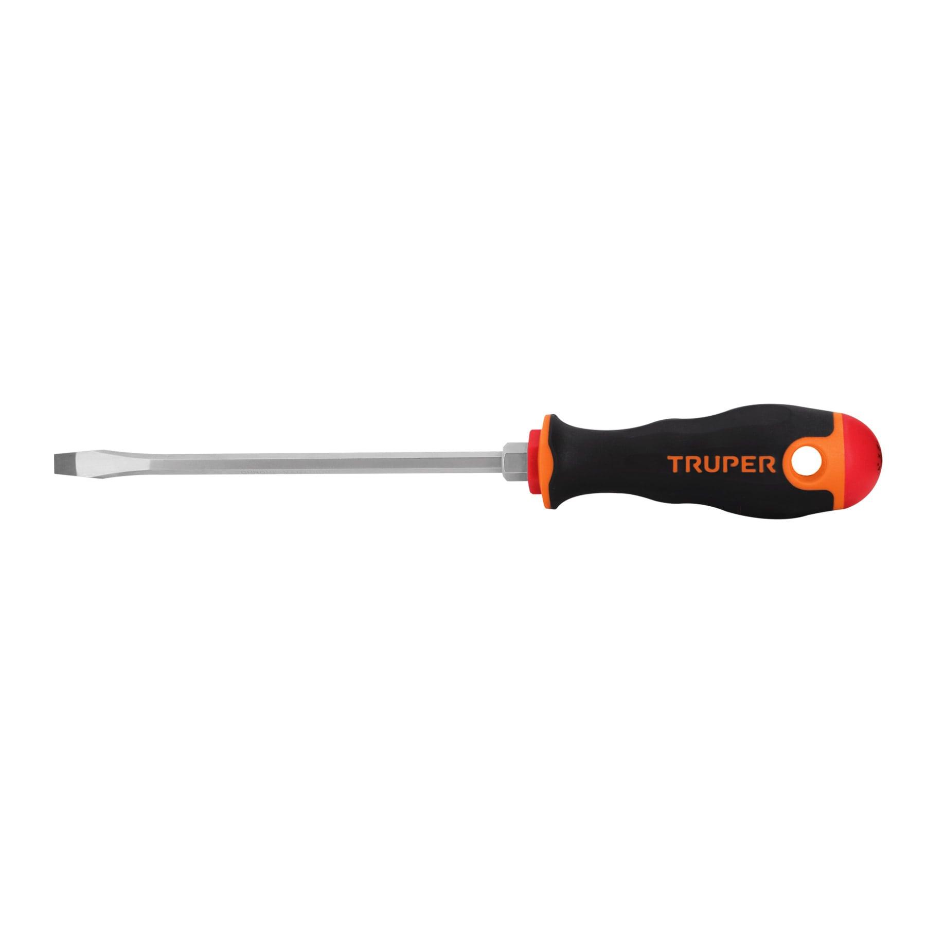 "DESARMADOR PLANO 1/4"" X 6"" MANGO COMFORT GRIP, TRUPER"