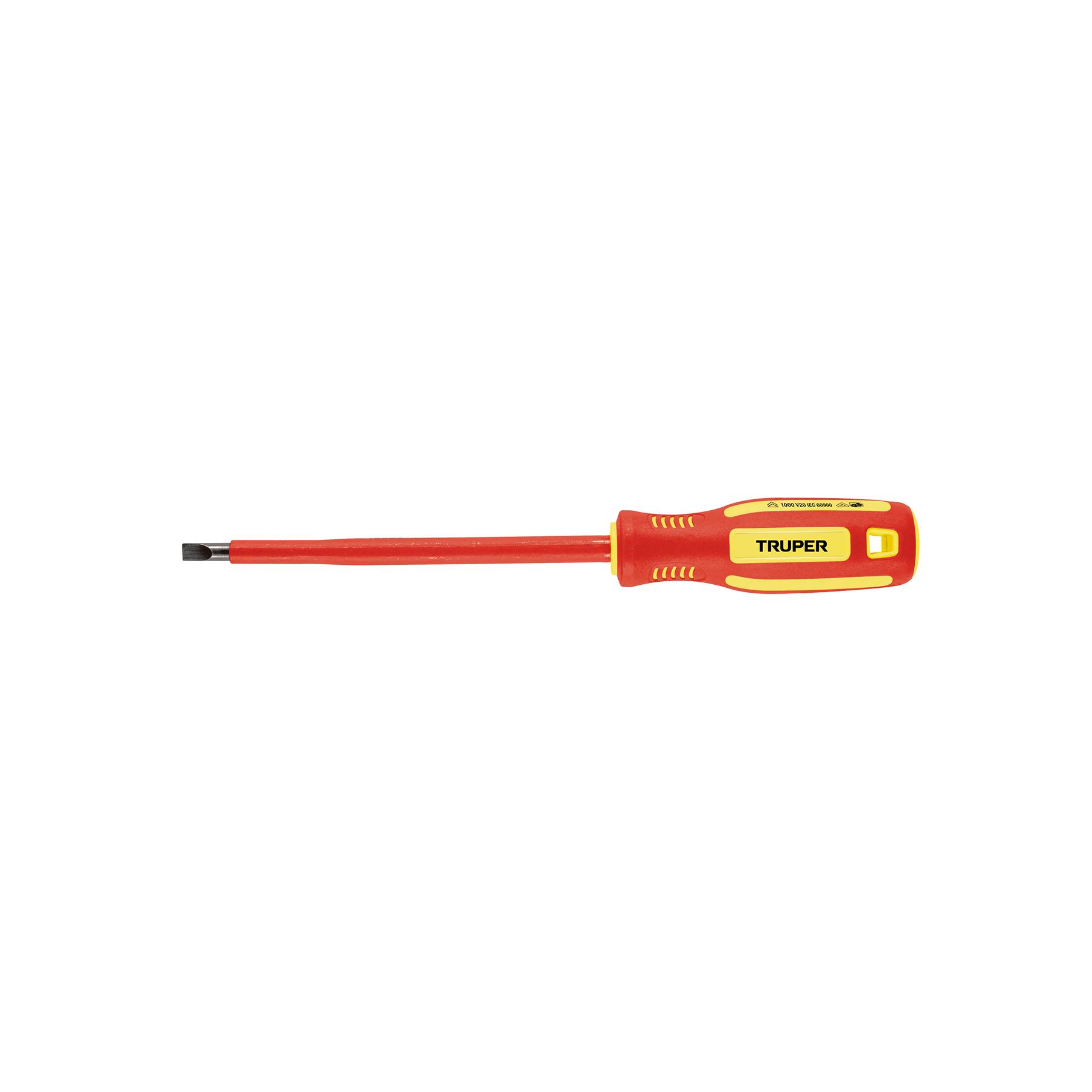 "DESARMADOR DIELÉCTRICO PLANO 1/4"" X 6"", TRUPER"