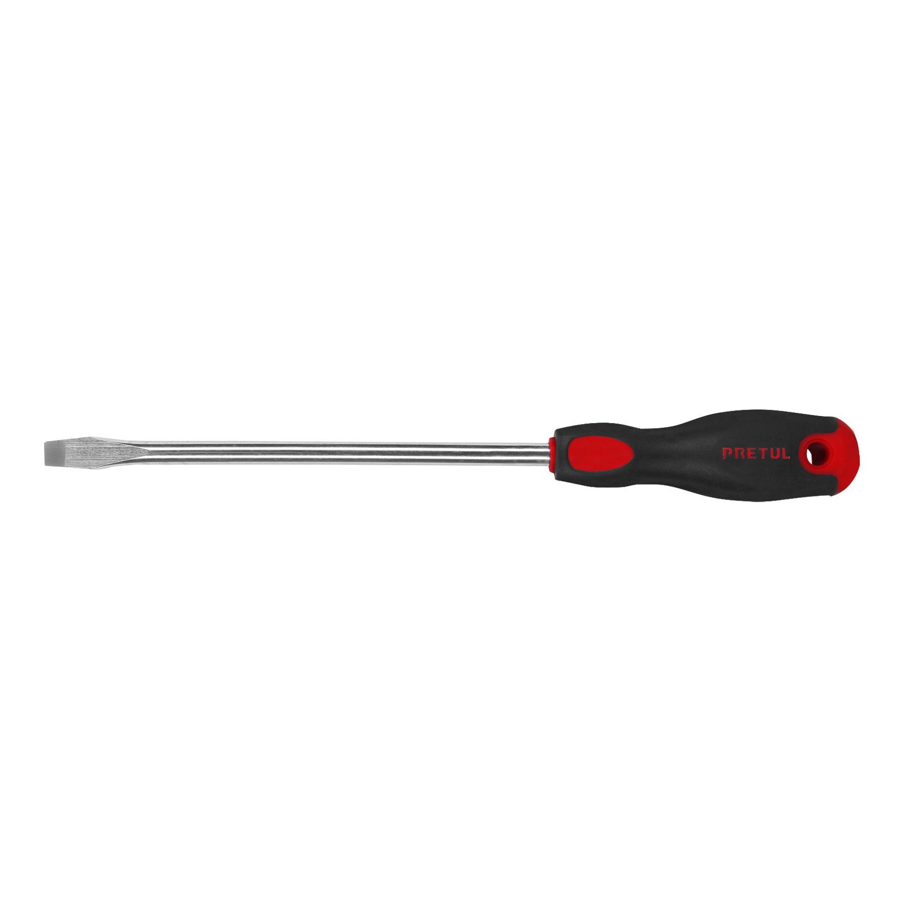 "DESARMADOR PLANO 3/8"" X 8"" MANGO COMFORT GRIP, PRETUL"