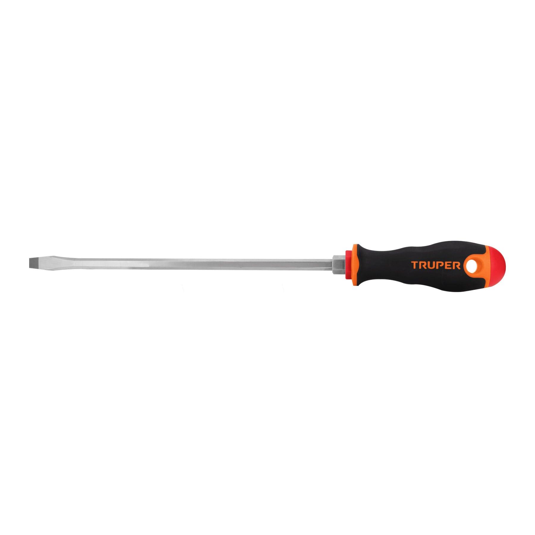 "DESARMADOR PLANO 5/16"" X 10"" MANGO COMFORT GRIP, TRUPER"