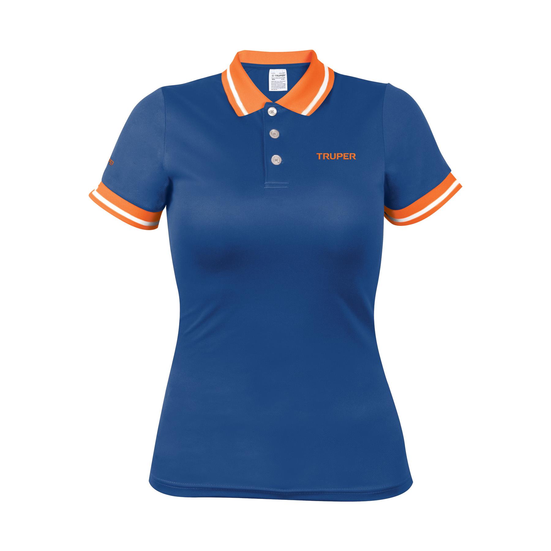PLAYERA POLO PERFORMANCE PARA MUJER, AZUL, G, TRUPER
