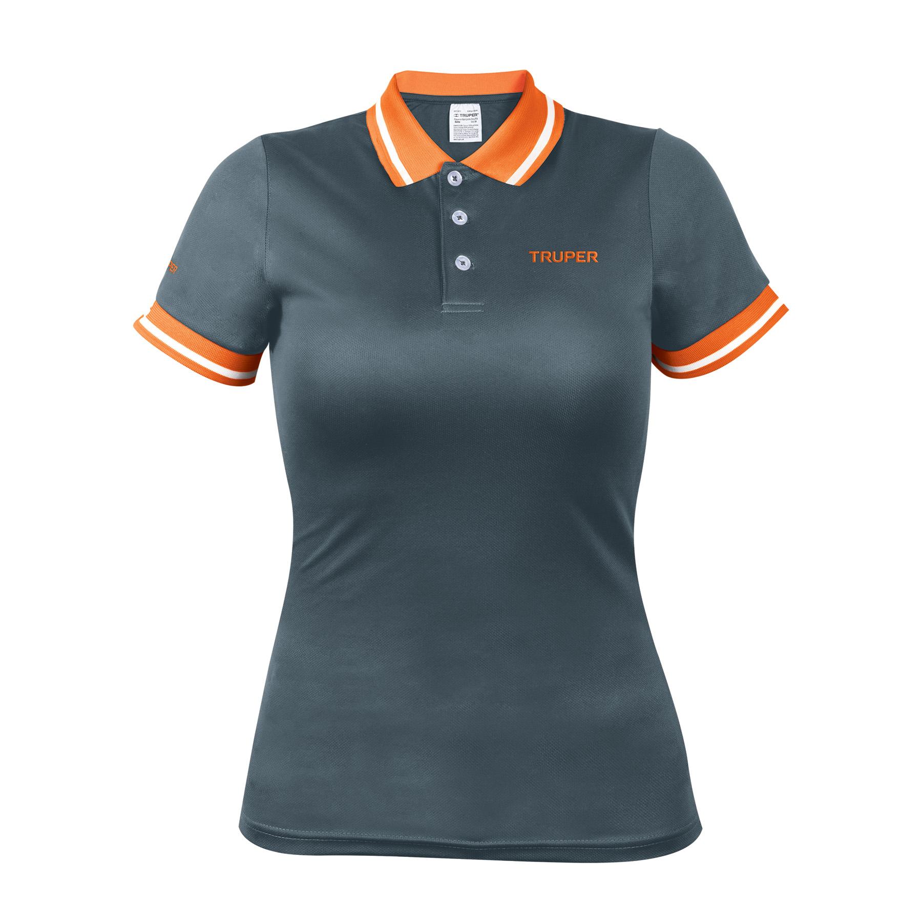 PLAYERA POLO PERFORMANCE PARA MUJER, GRIS, G, TRUPER