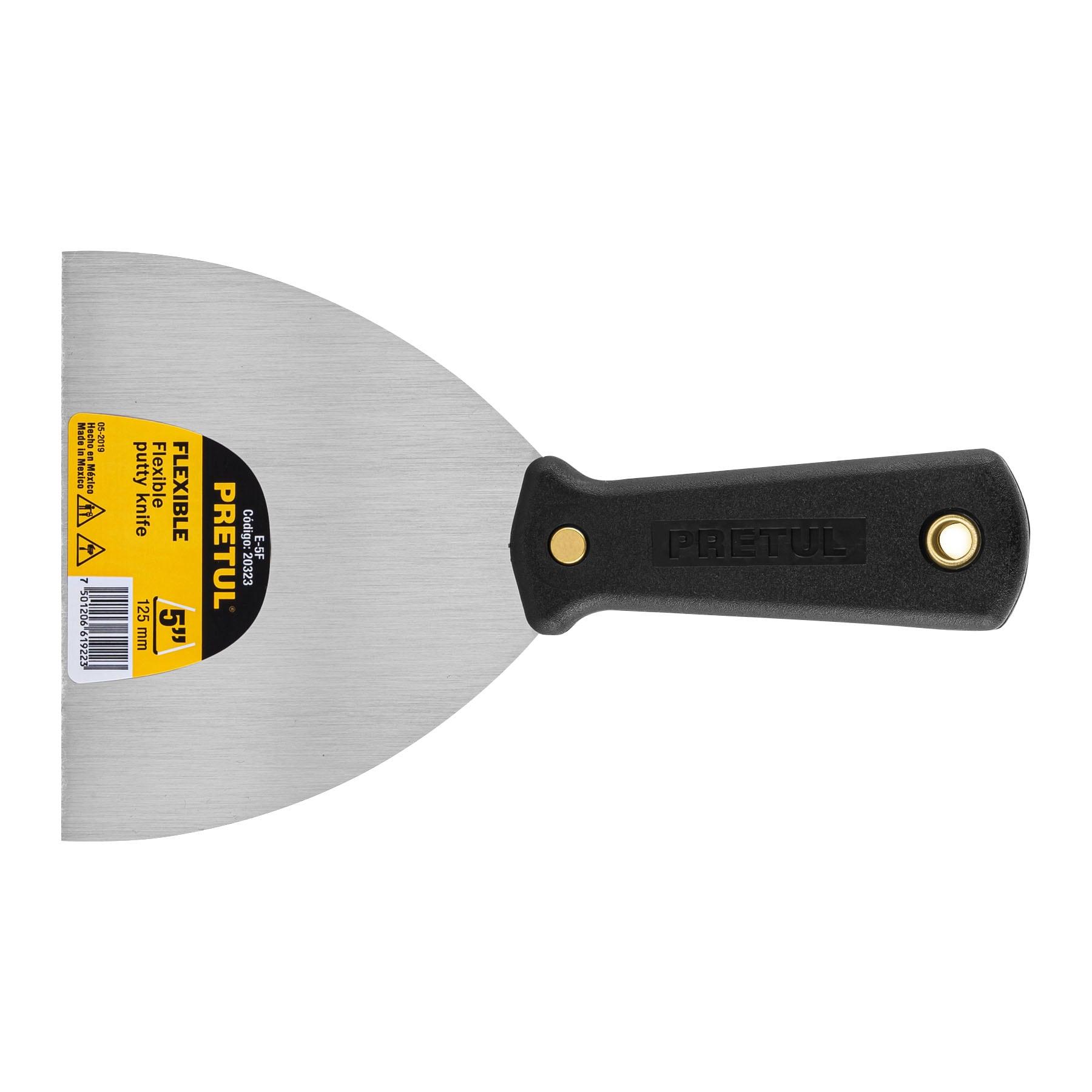 "ESPÁTULA FLEXIBLE 5"" CON MANGO DE PLÁSTICO, PRETUL"