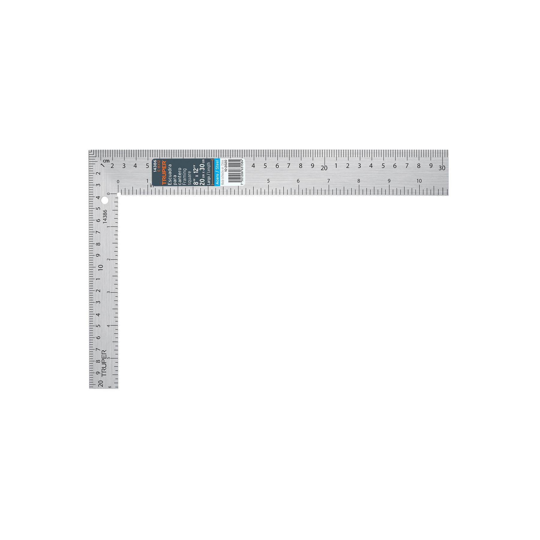 "ESCUADRA 8""X12"" DE ACERO PARA CANTERO, TRUPER"