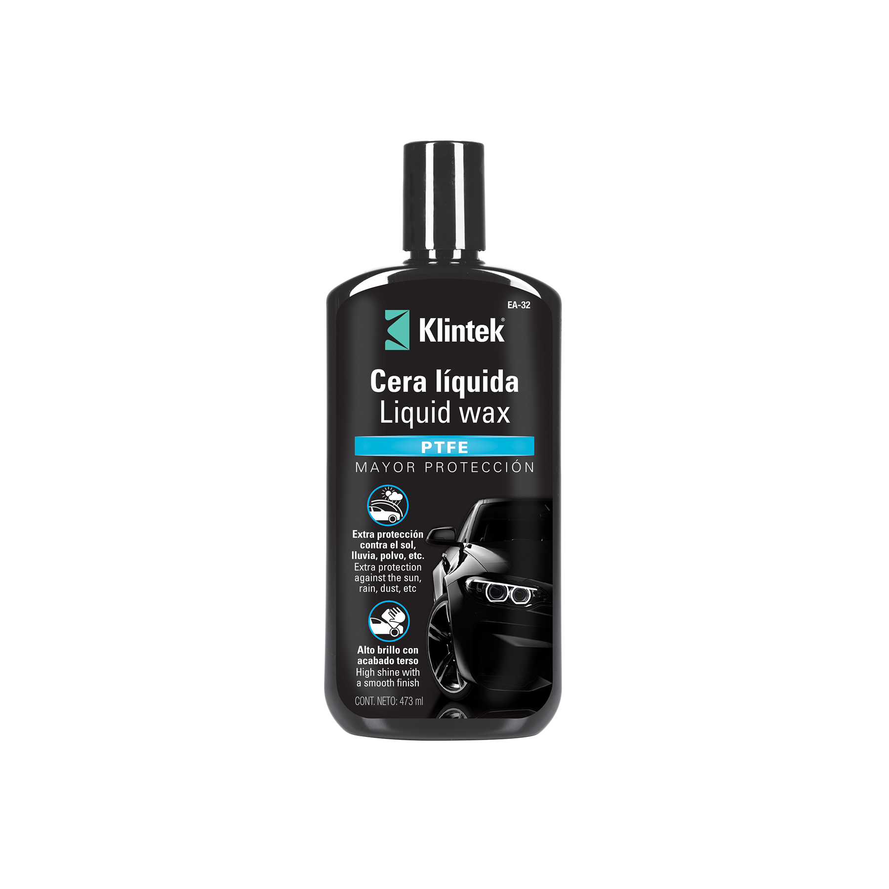 CERA LÍQUIDA PTFE PARA AUTO, 473 ML, KLINTEK