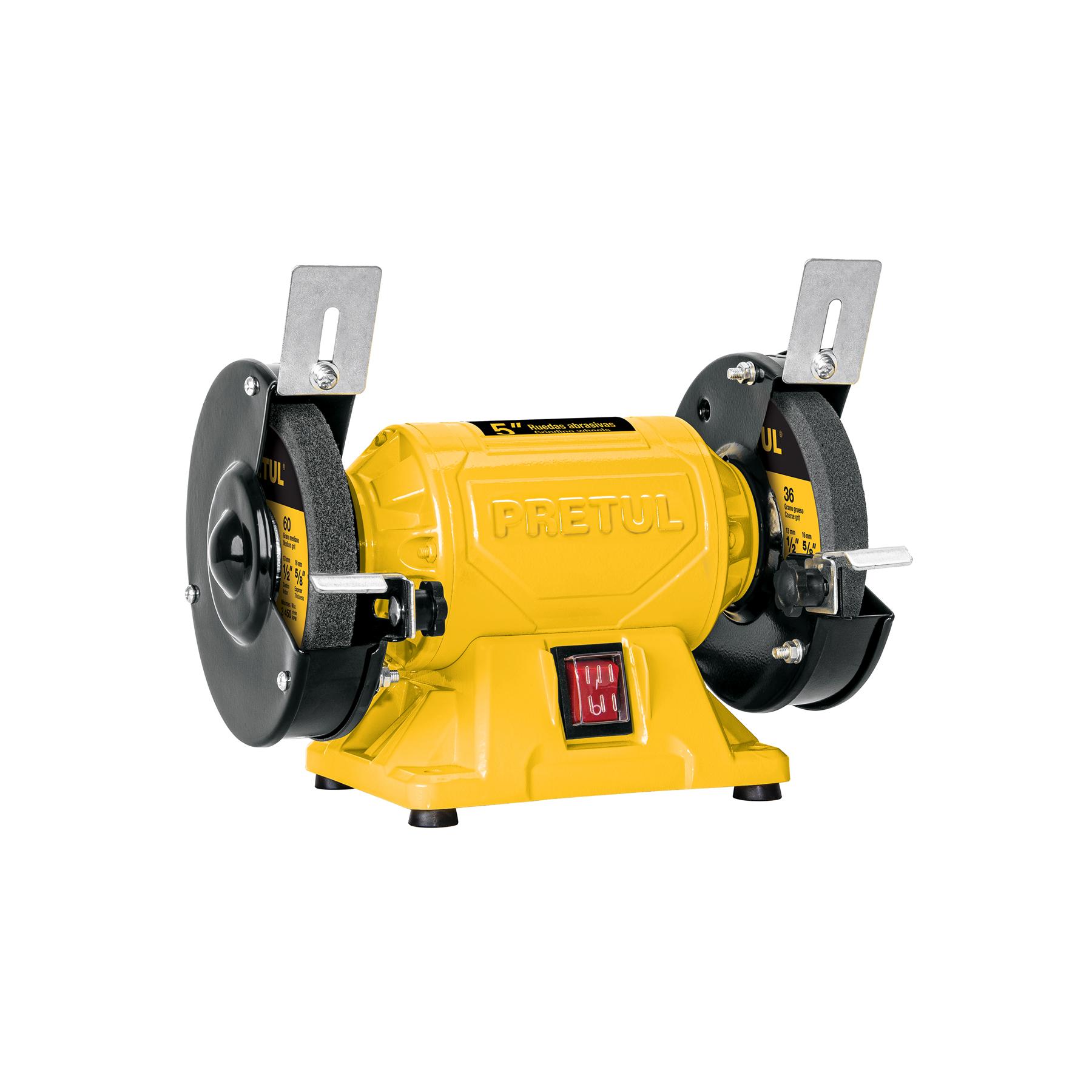 "ESMERIL DE BANCO DE 5"" DE 1/6 HP (120 W), PRETUL"